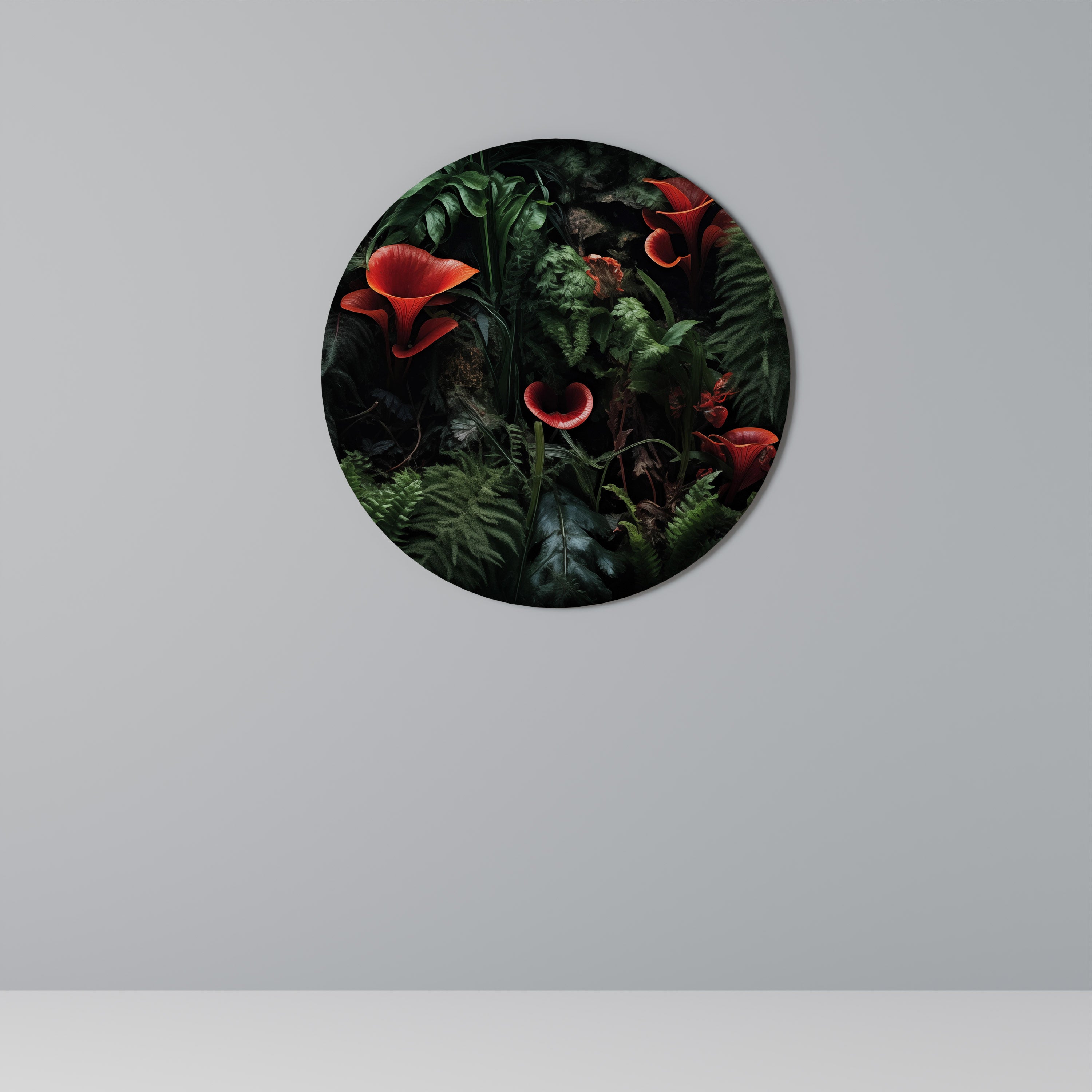 CRIMSON FERNS Obraz okrągły
