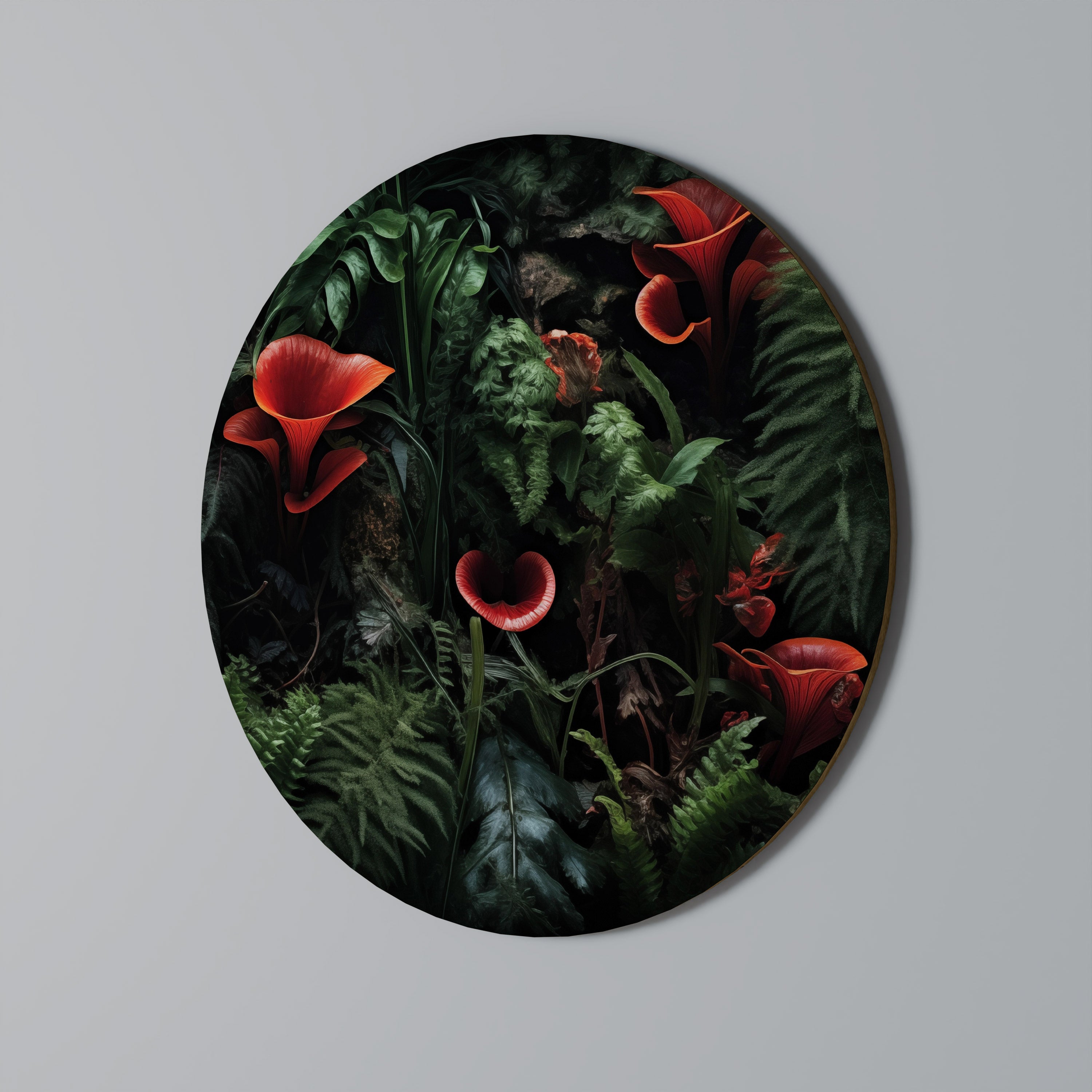 CRIMSON FERNS Obraz okrągły
