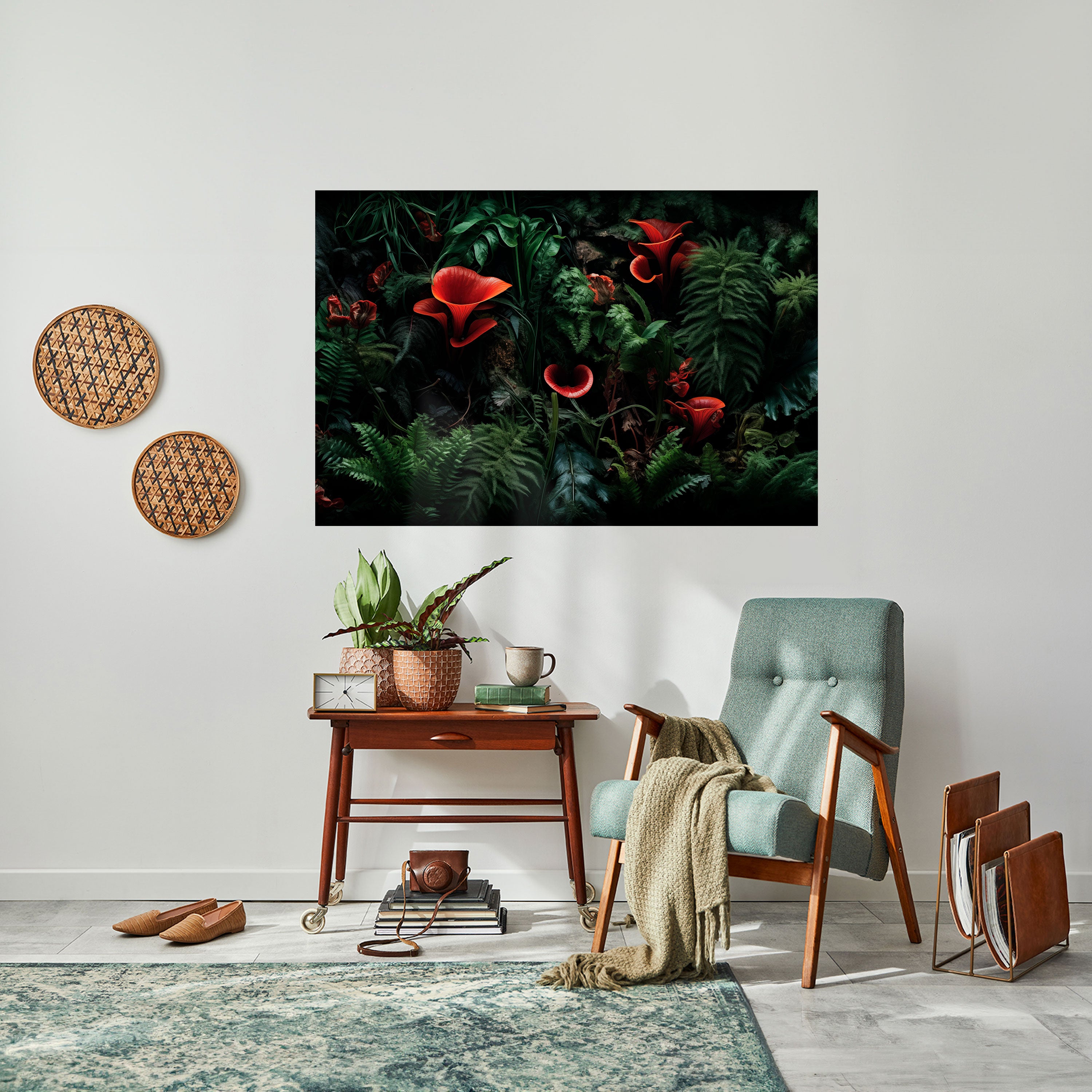 CRIMSON FERNS Naklejka/Plakat poziomy