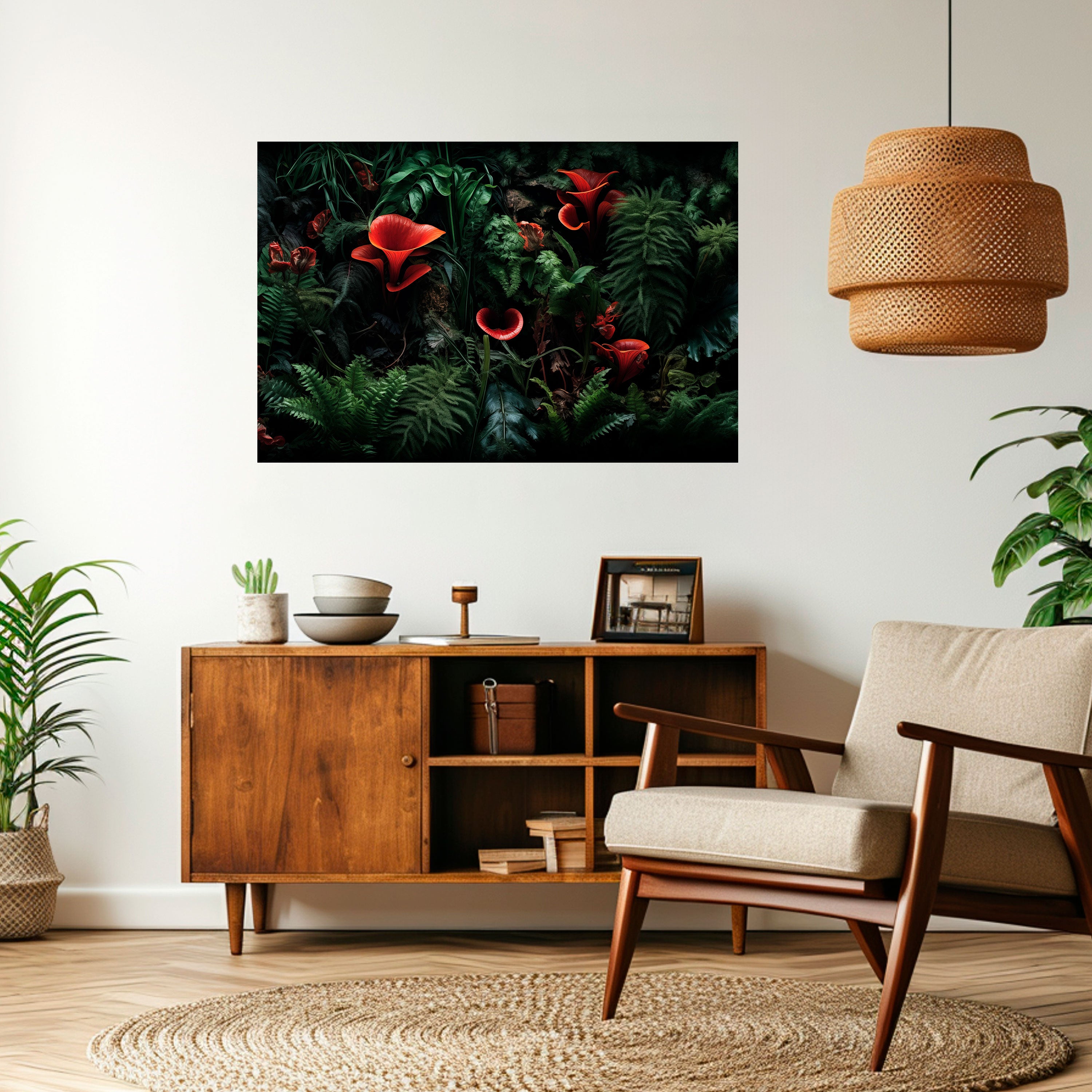 CRIMSON FERNS Naklejka/Plakat poziomy