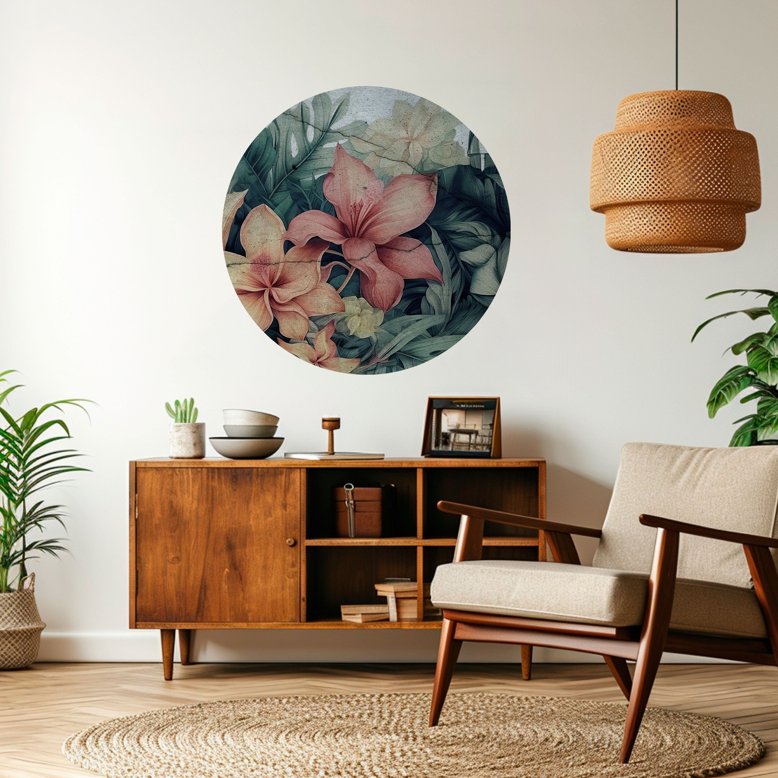 HEAVENLY BLOOM Naklejka okrągła