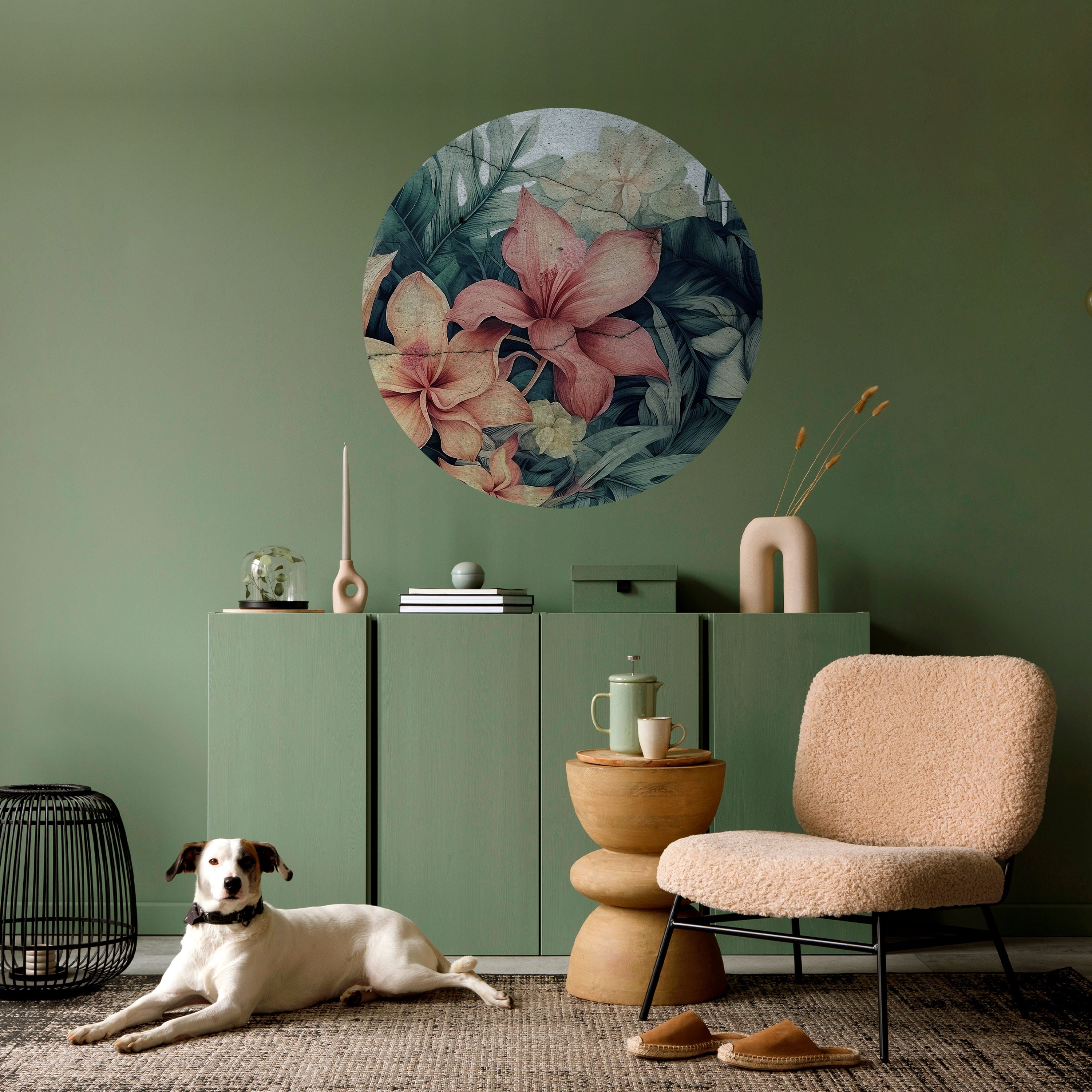 HEAVENLY BLOOM Naklejka okrągła