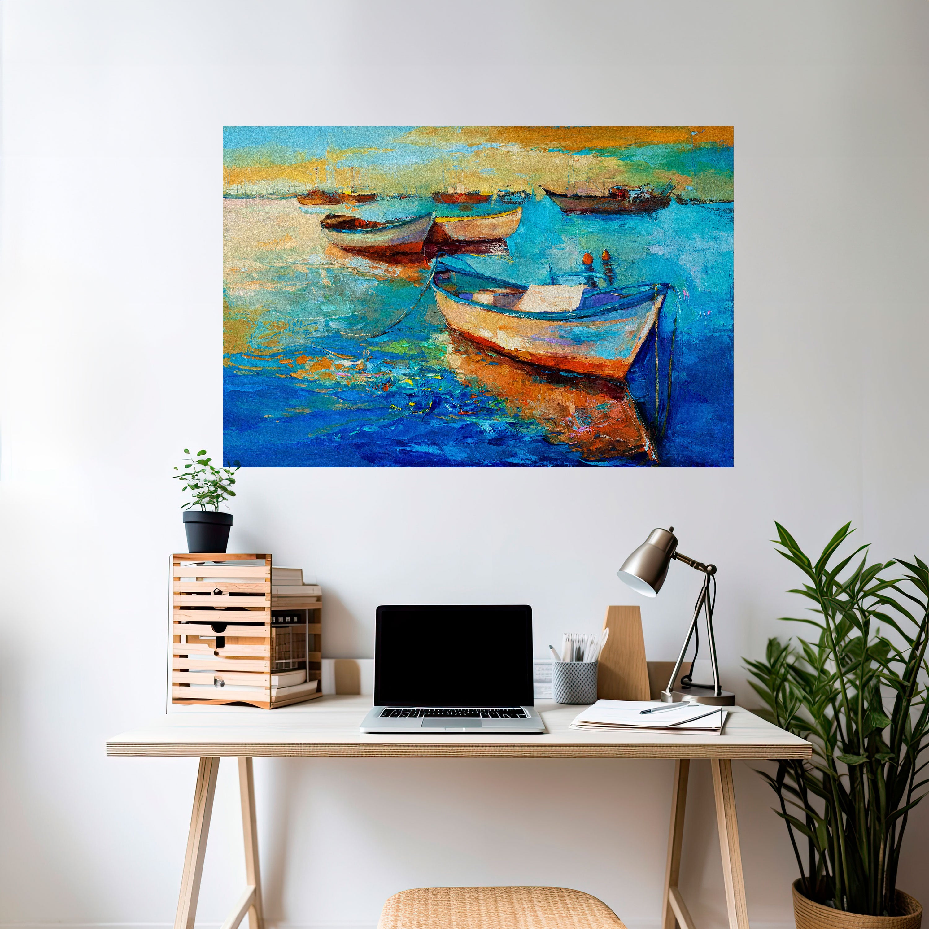 SERENE BOAT ESCAPADE Naklejka/Plakat poziomy