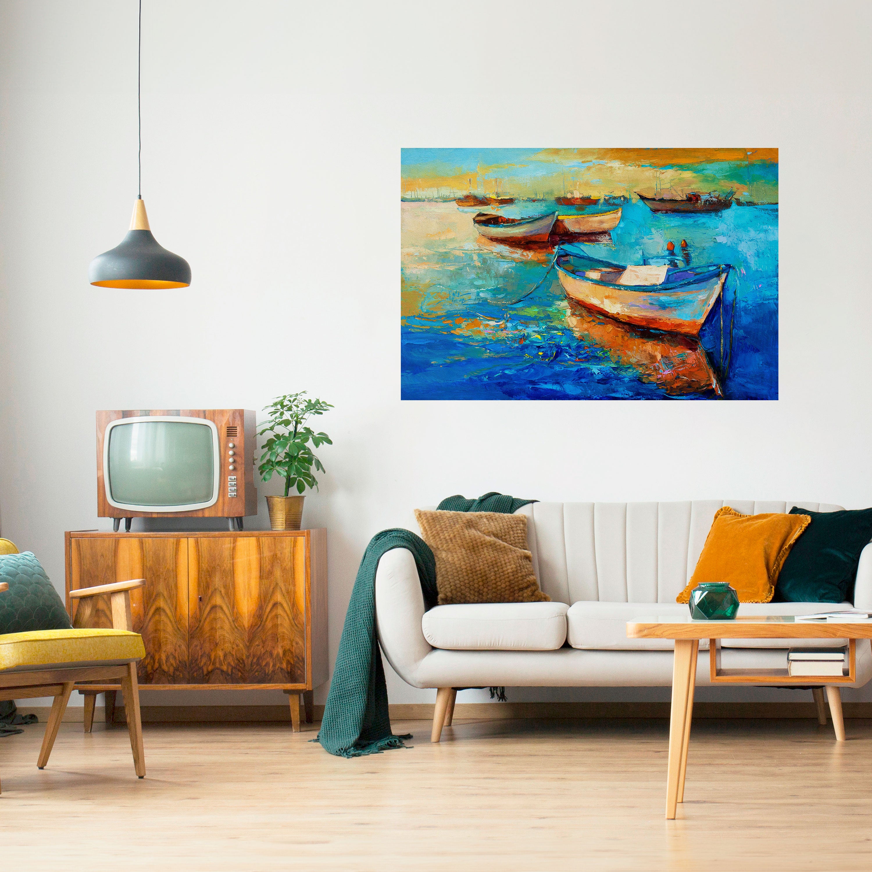 SERENE BOAT ESCAPADE Naklejka/Plakat poziomy