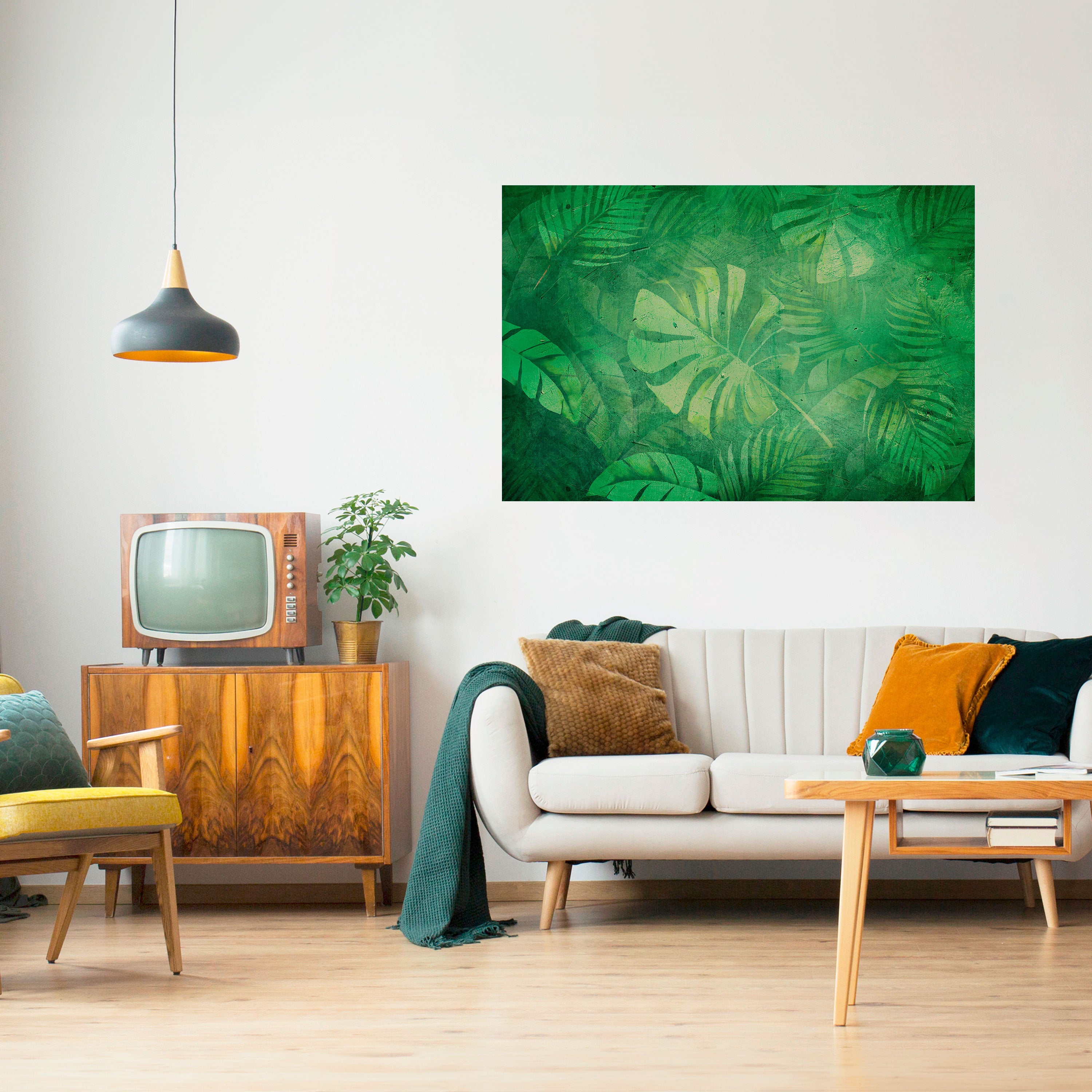 SUBTLE GREEN SYMPHONY Naklejka/Plakat poziomy