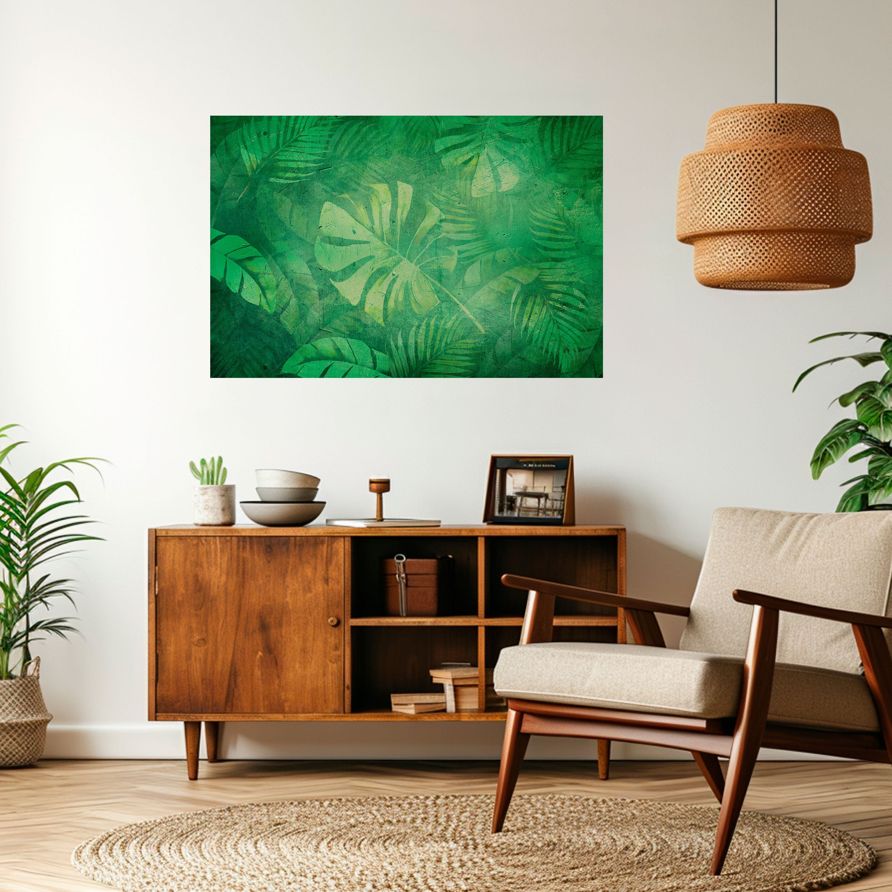 SUBTLE GREEN SYMPHONY Naklejka/Plakat poziomy
