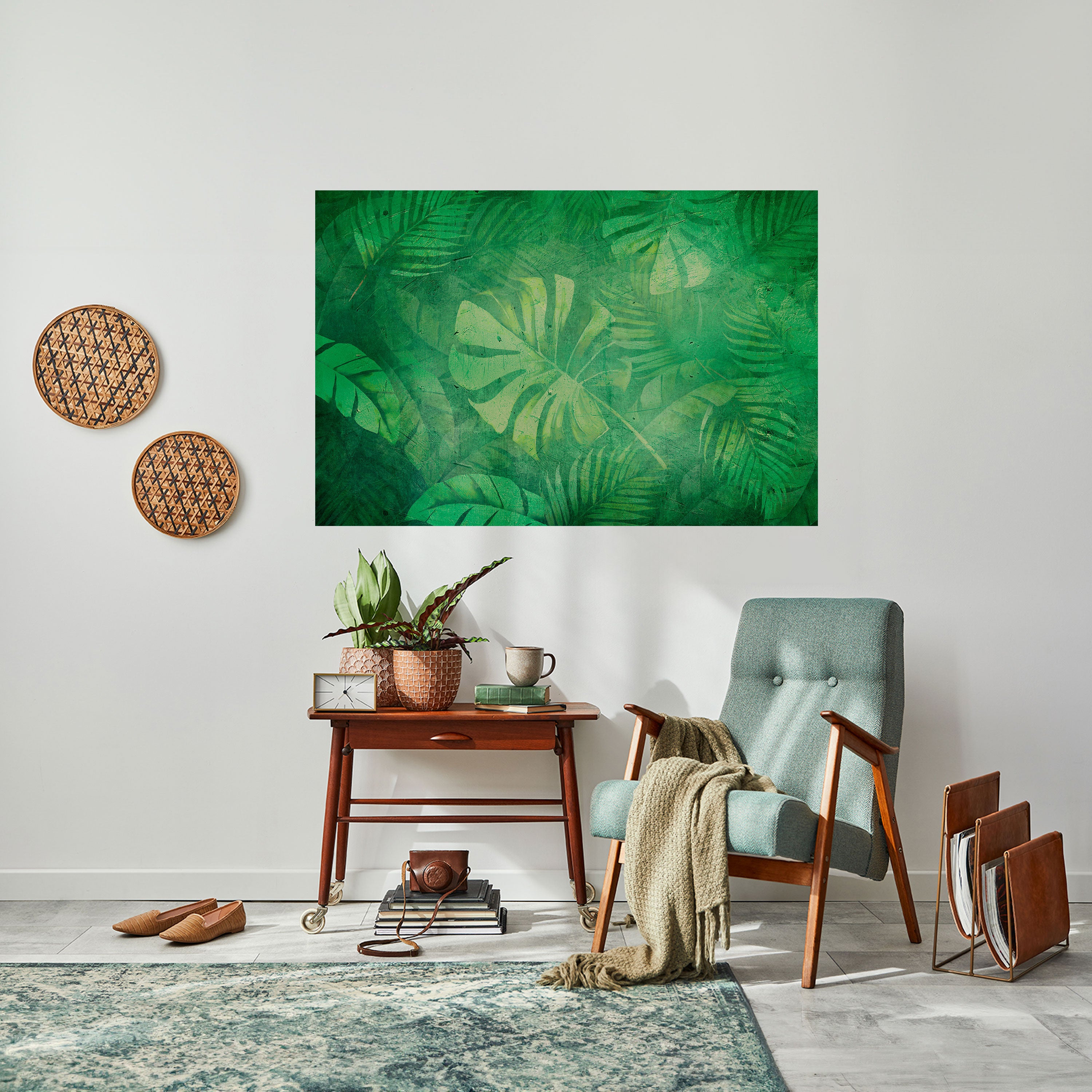 SUBTLE GREEN SYMPHONY Naklejka/Plakat poziomy