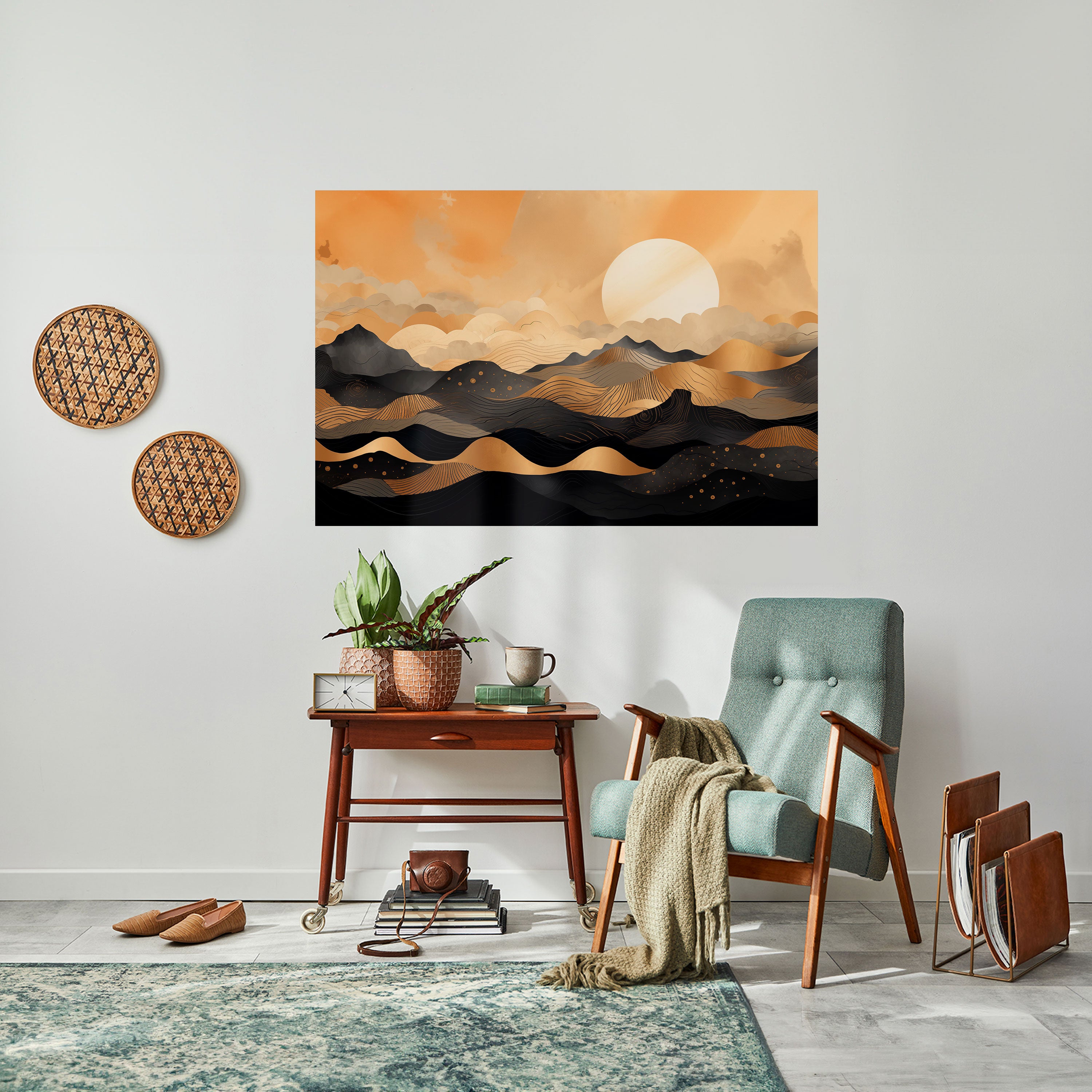 MYSTICAL SUNSET HORIZON Naklejka/Plakat poziomy