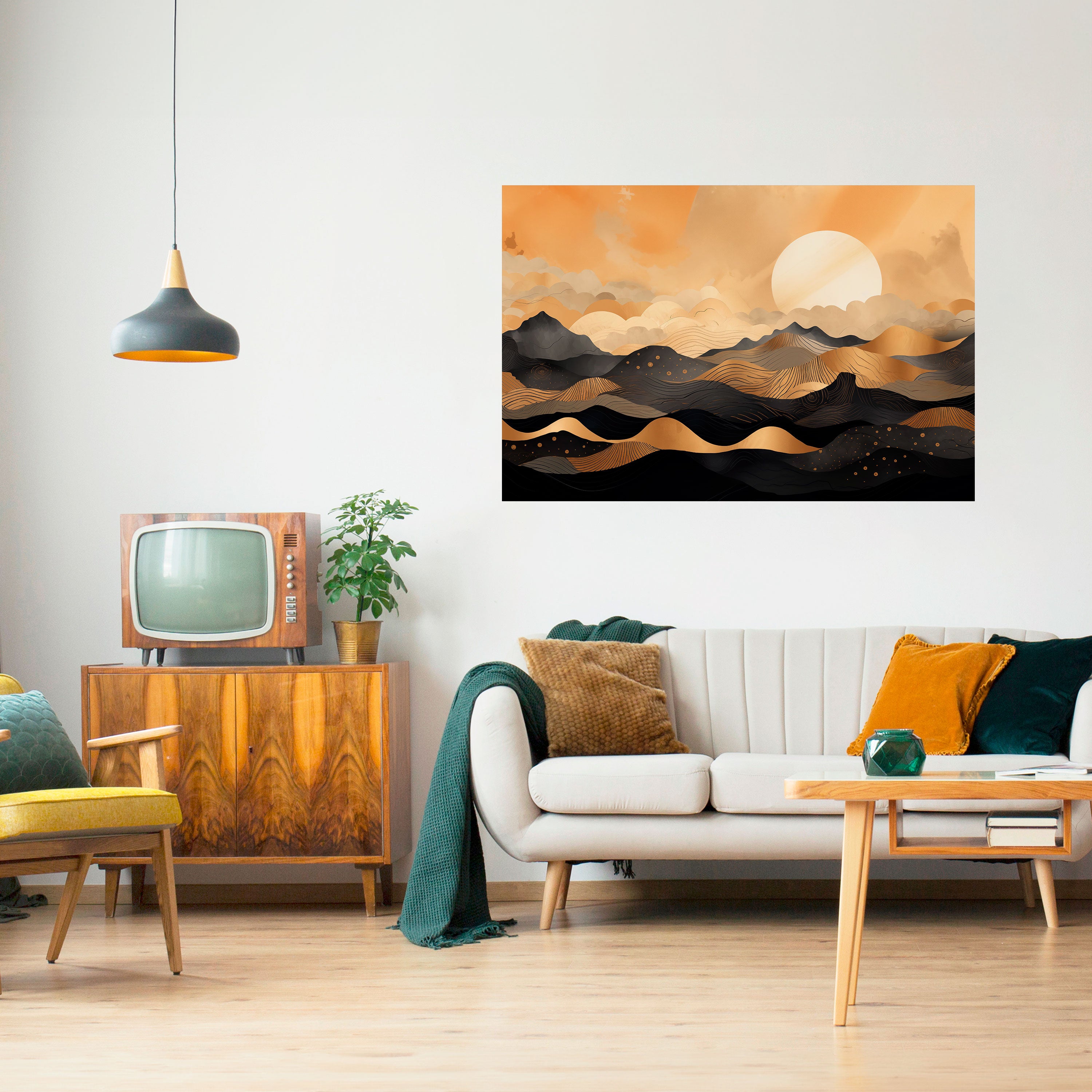 MYSTICAL SUNSET HORIZON Naklejka/Plakat poziomy