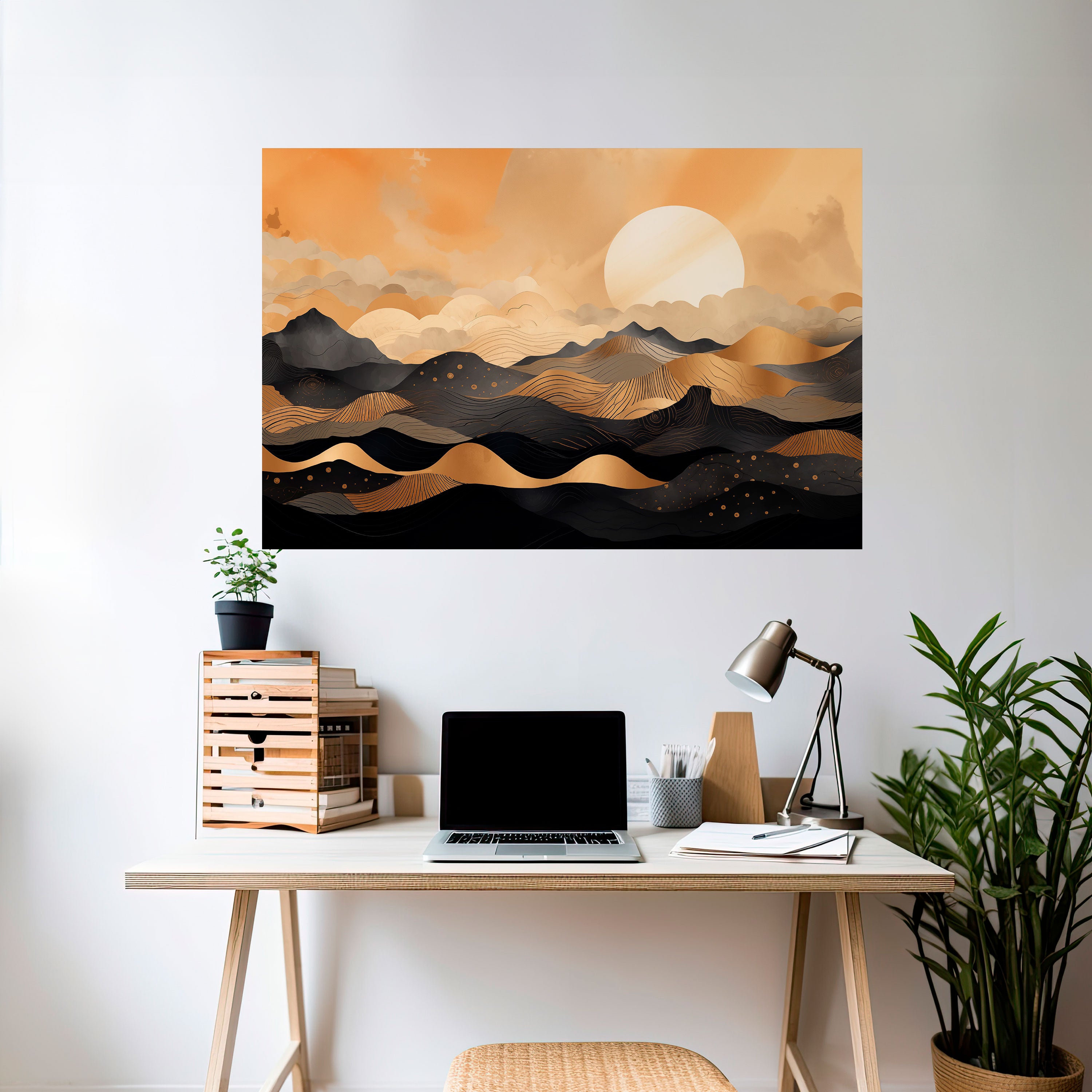 MYSTICAL SUNSET HORIZON Naklejka/Plakat poziomy