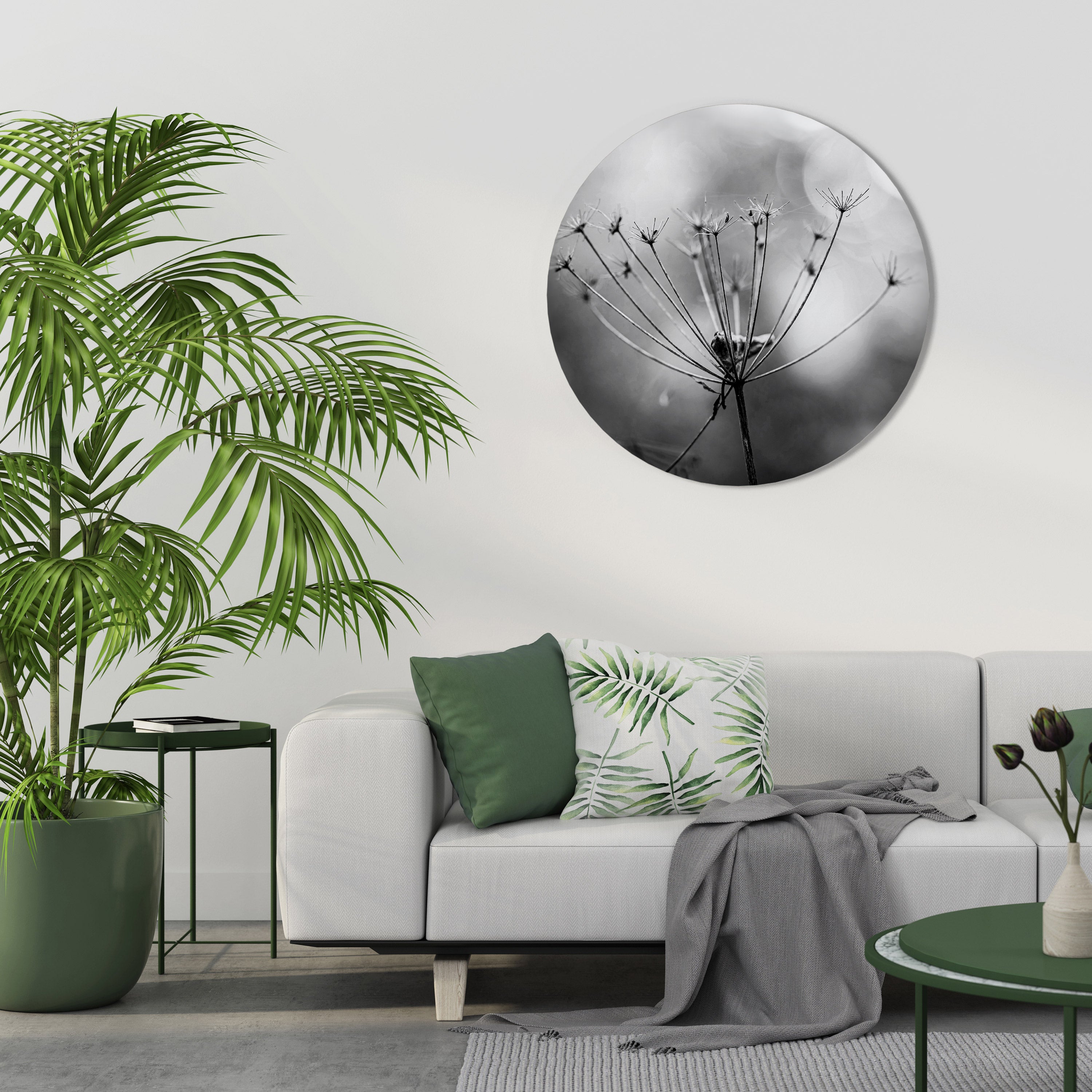 MINIMALIST BLOOM Obraz okrągły