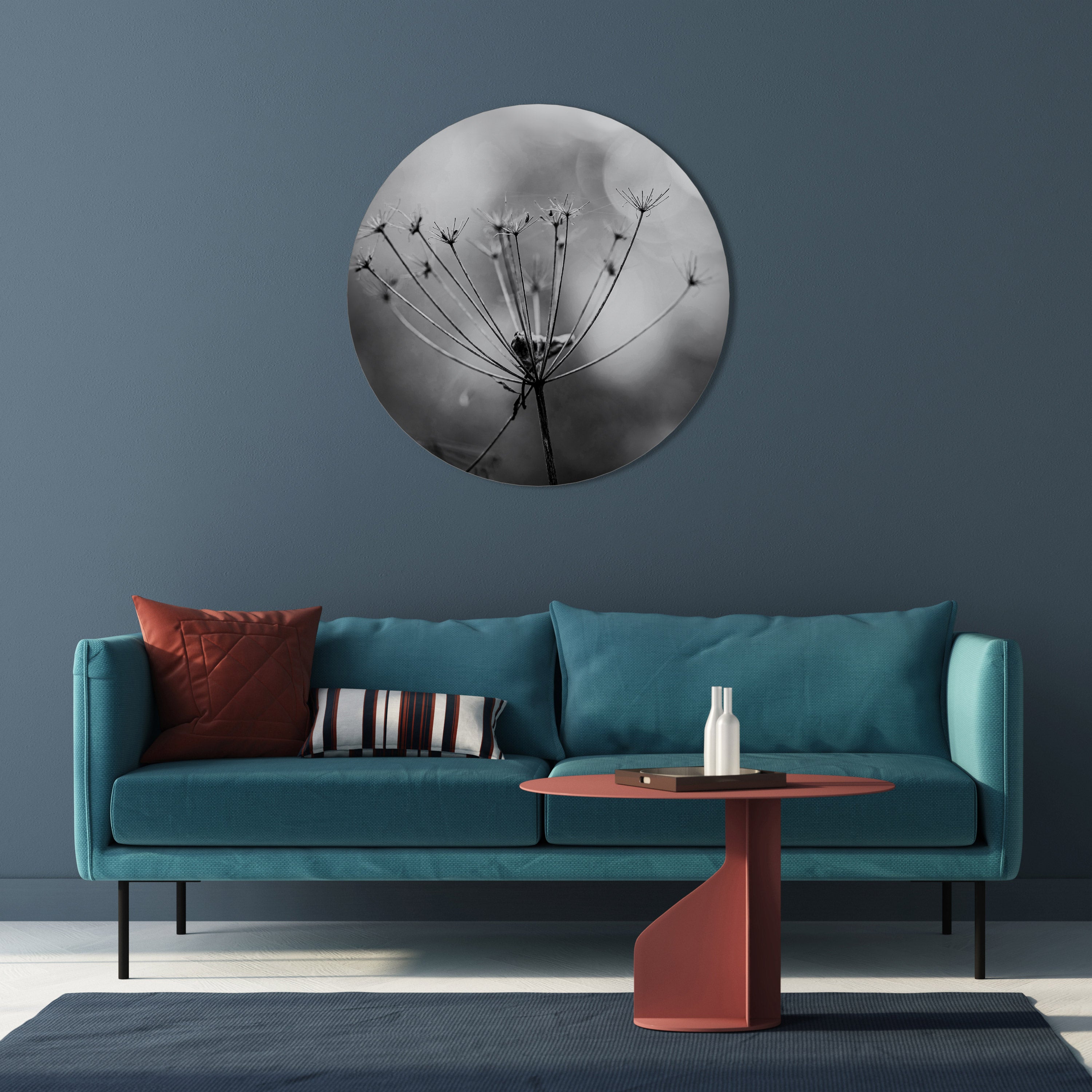 MINIMALIST BLOOM Obraz okrągły