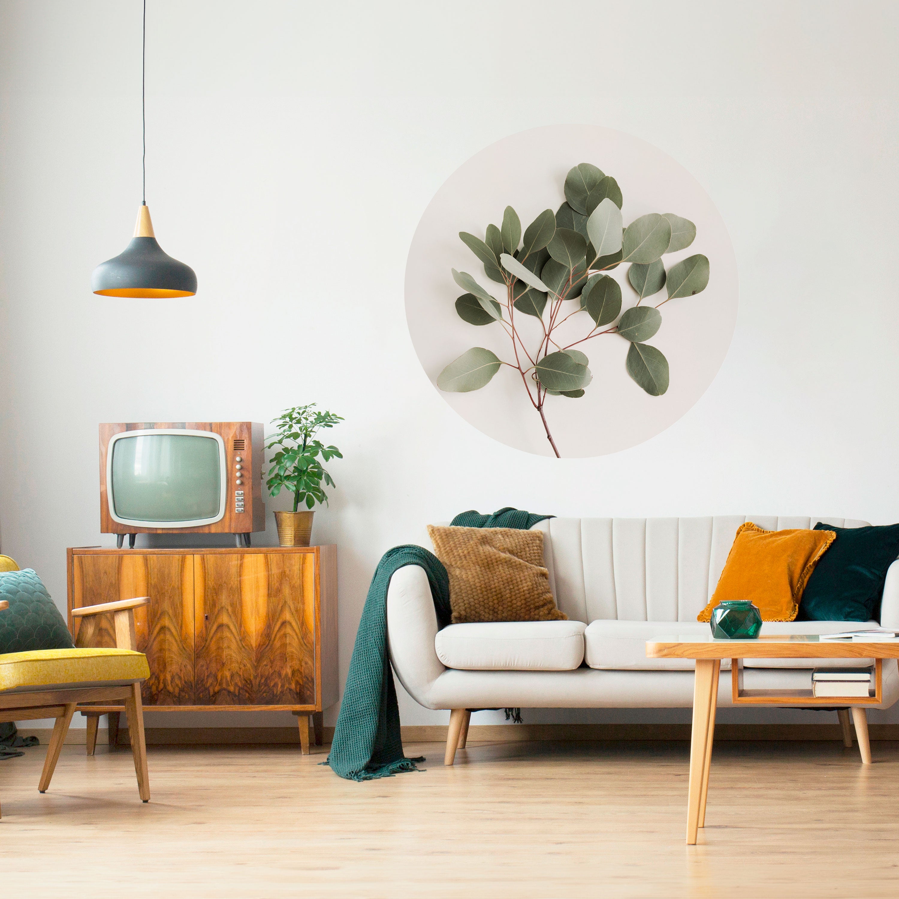 EUCALYPTUS BRANCH Naklejka okrągła