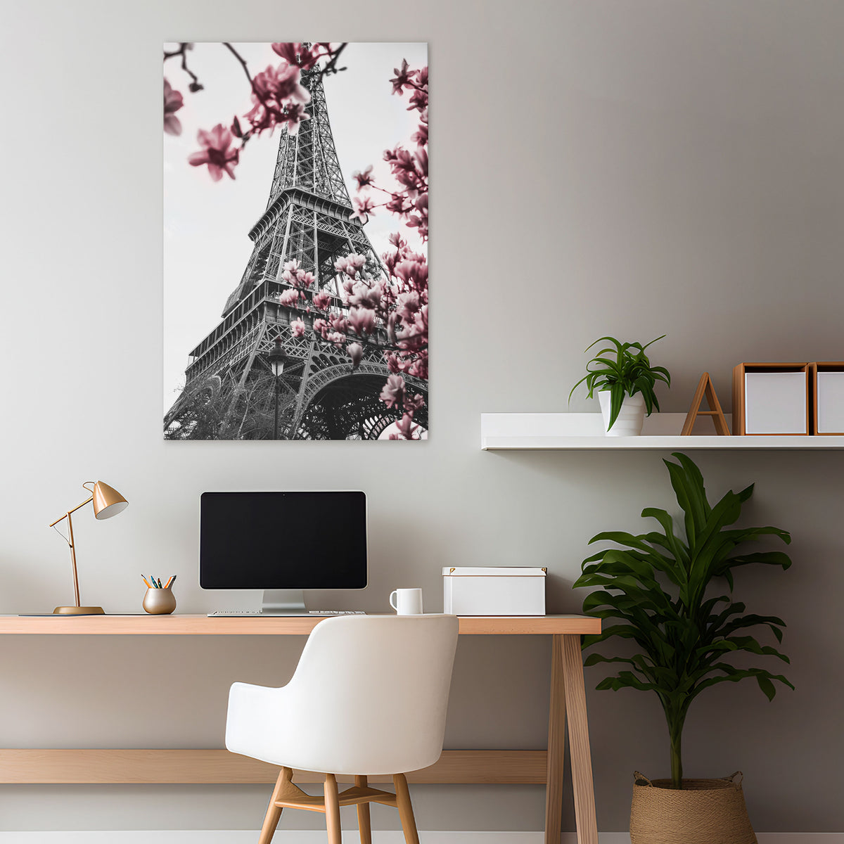 EIFFEL IN BLOOM Pionowy obraz na płótnie