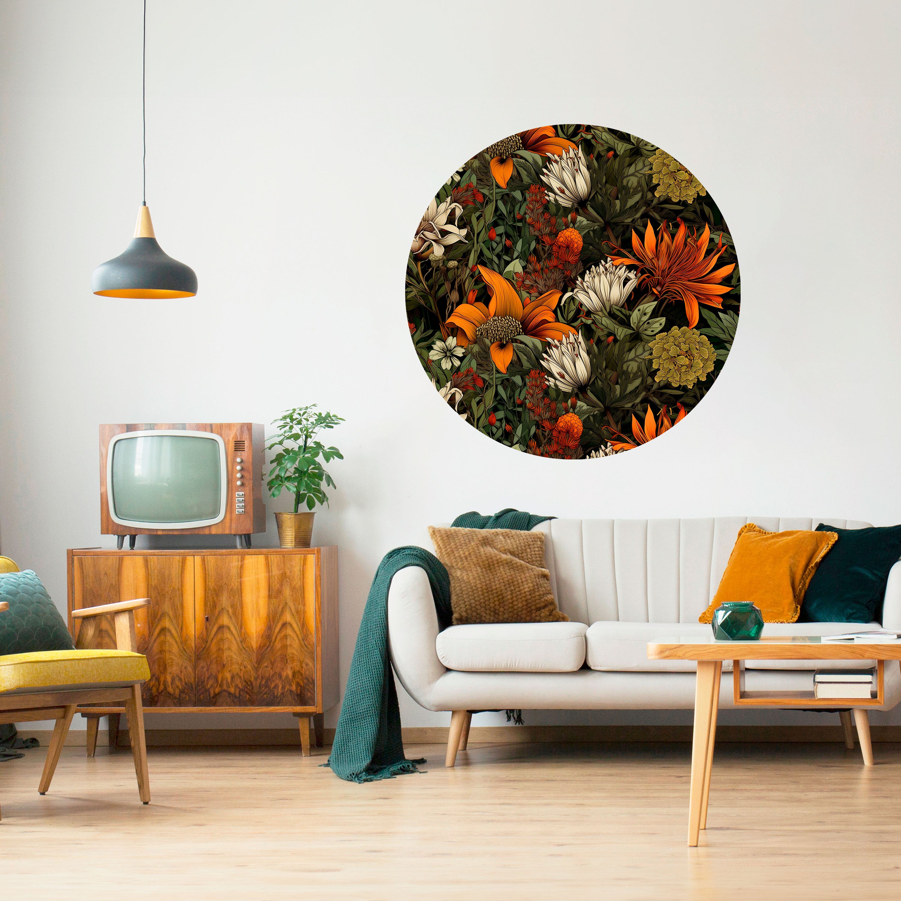 DAWN BLOOM Naklejka okrągła