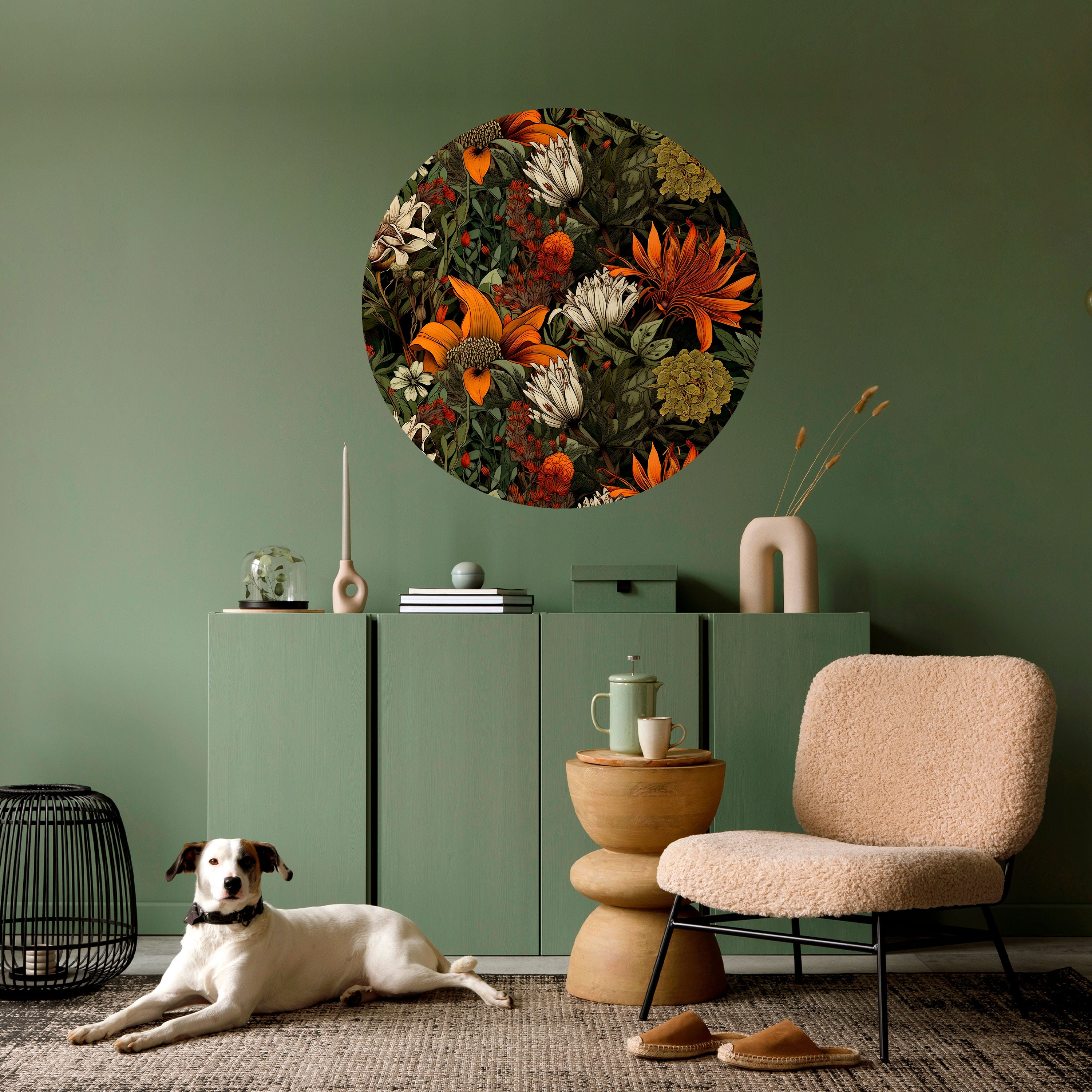 DAWN BLOOM Naklejka okrągła