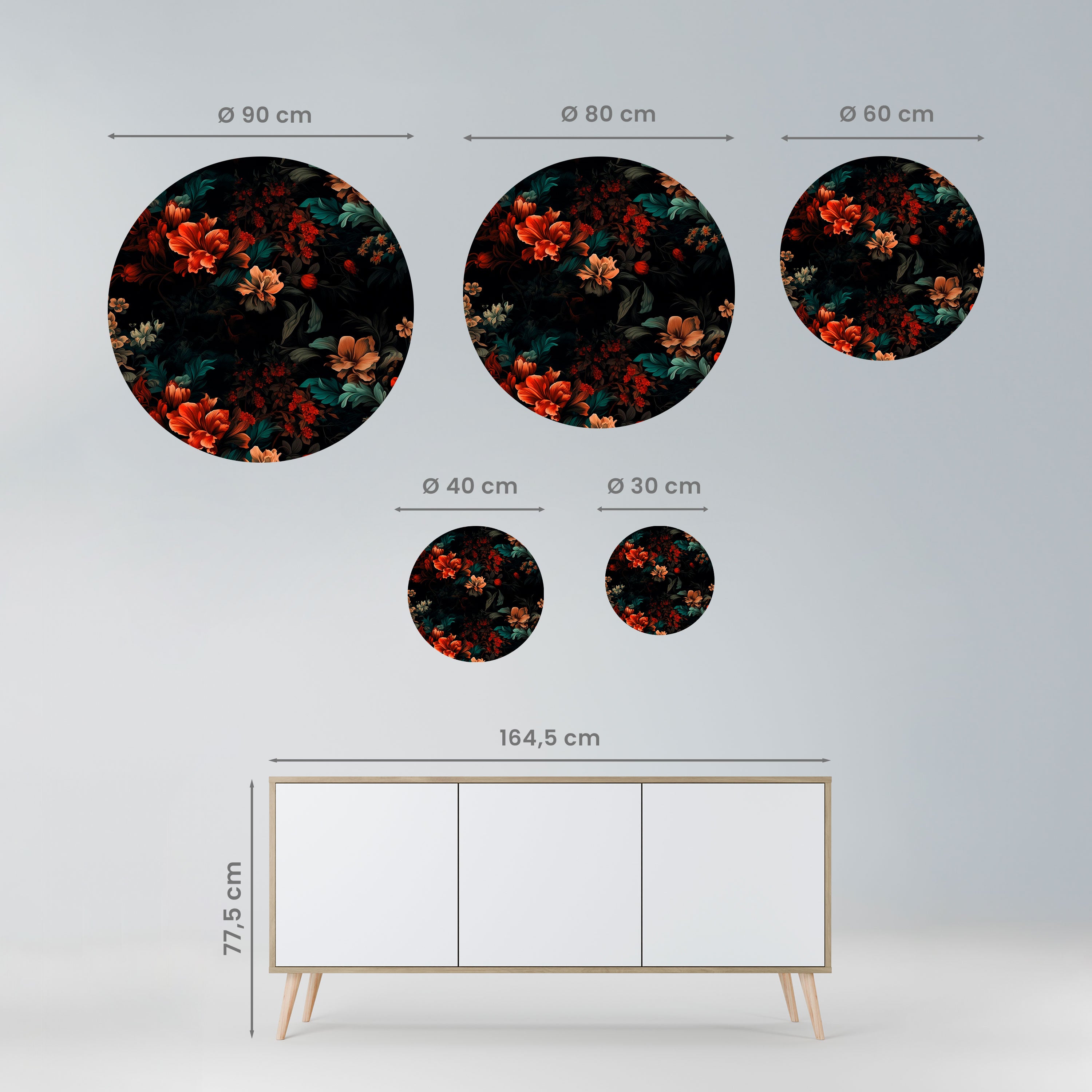 IMAGINARY BLOSSOM Naklejka okrągła