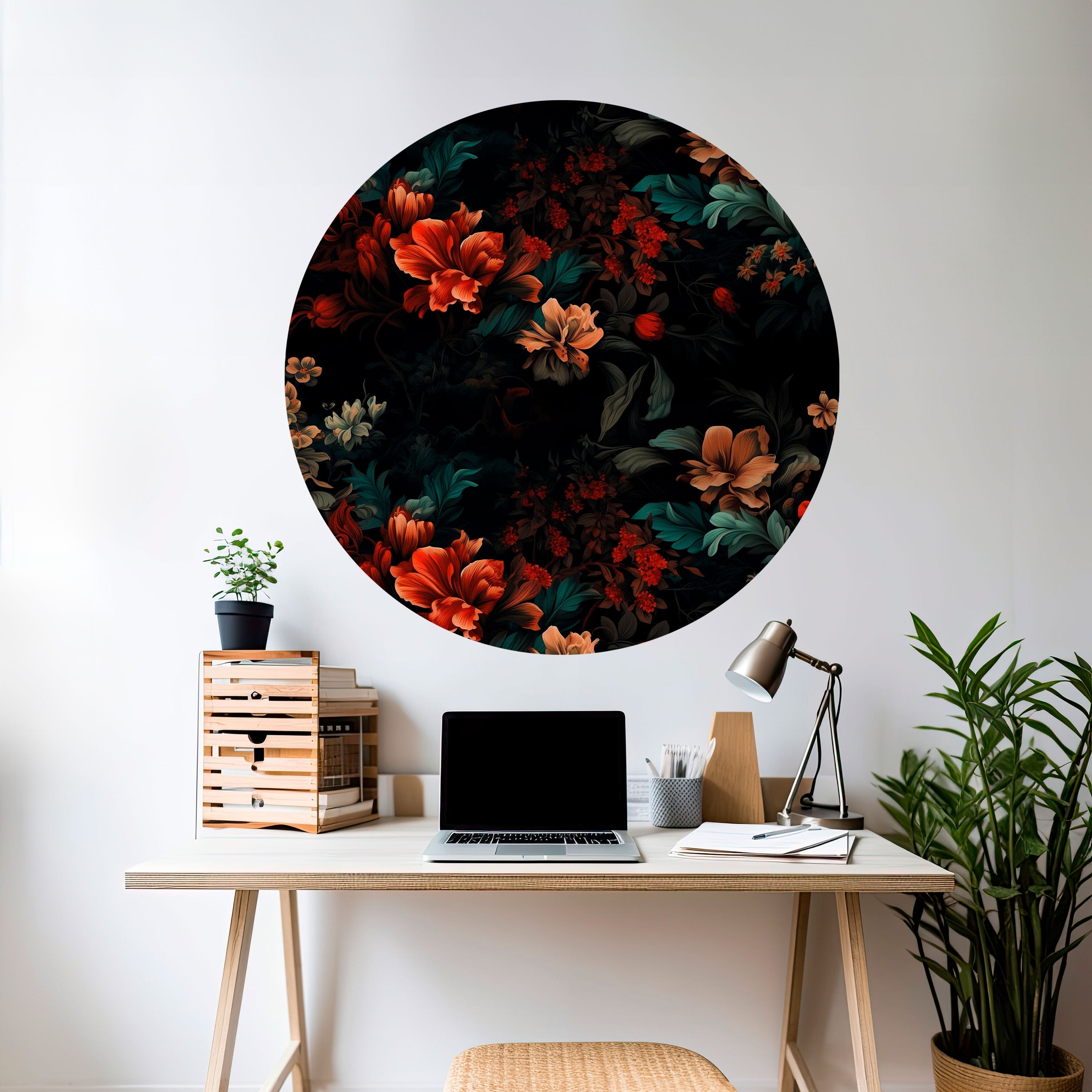 IMAGINARY BLOSSOM Naklejka okrągła