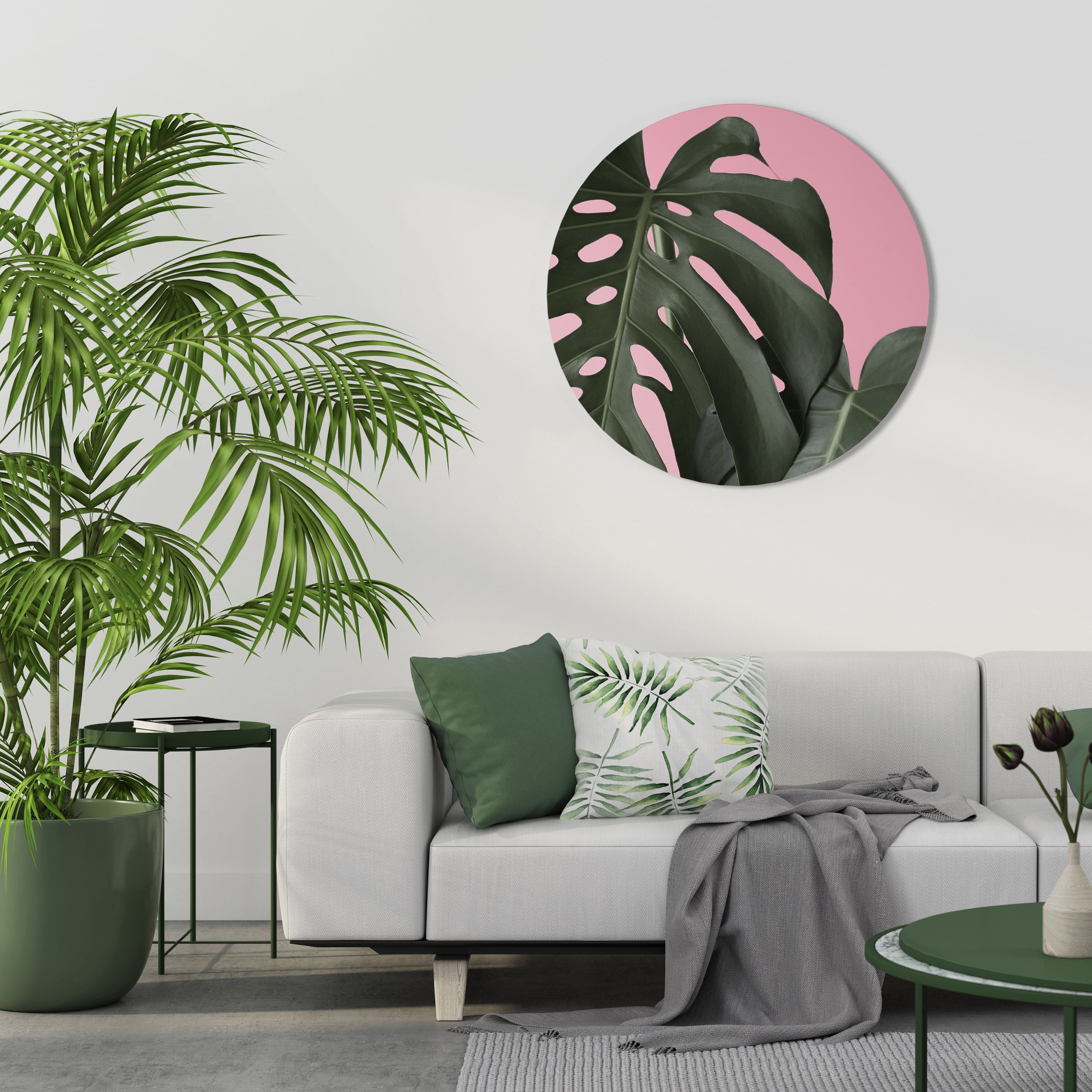 LADY MONSTERA Obraz okrągły