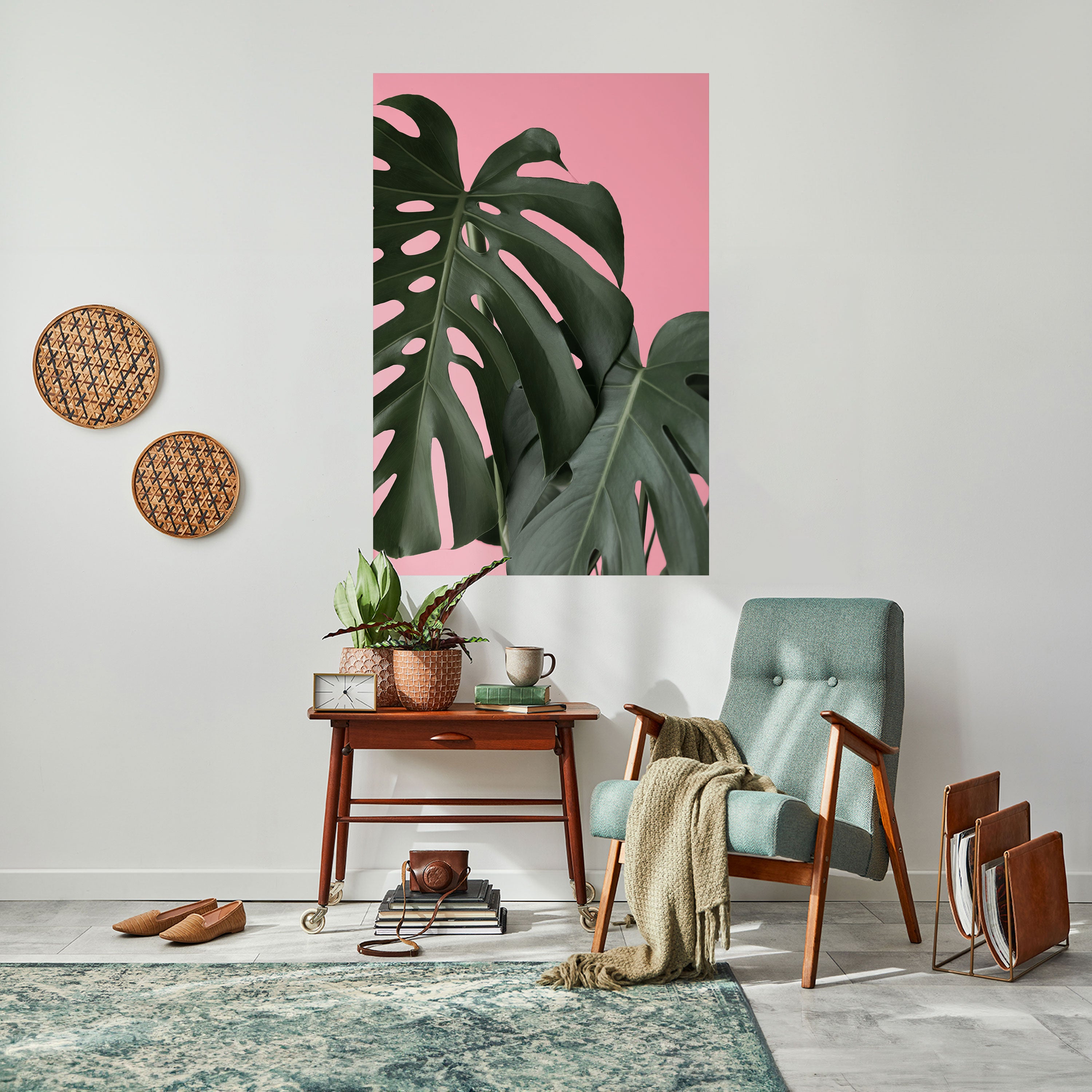 LADY MONSTERA Naklejka/Plakat pionowy