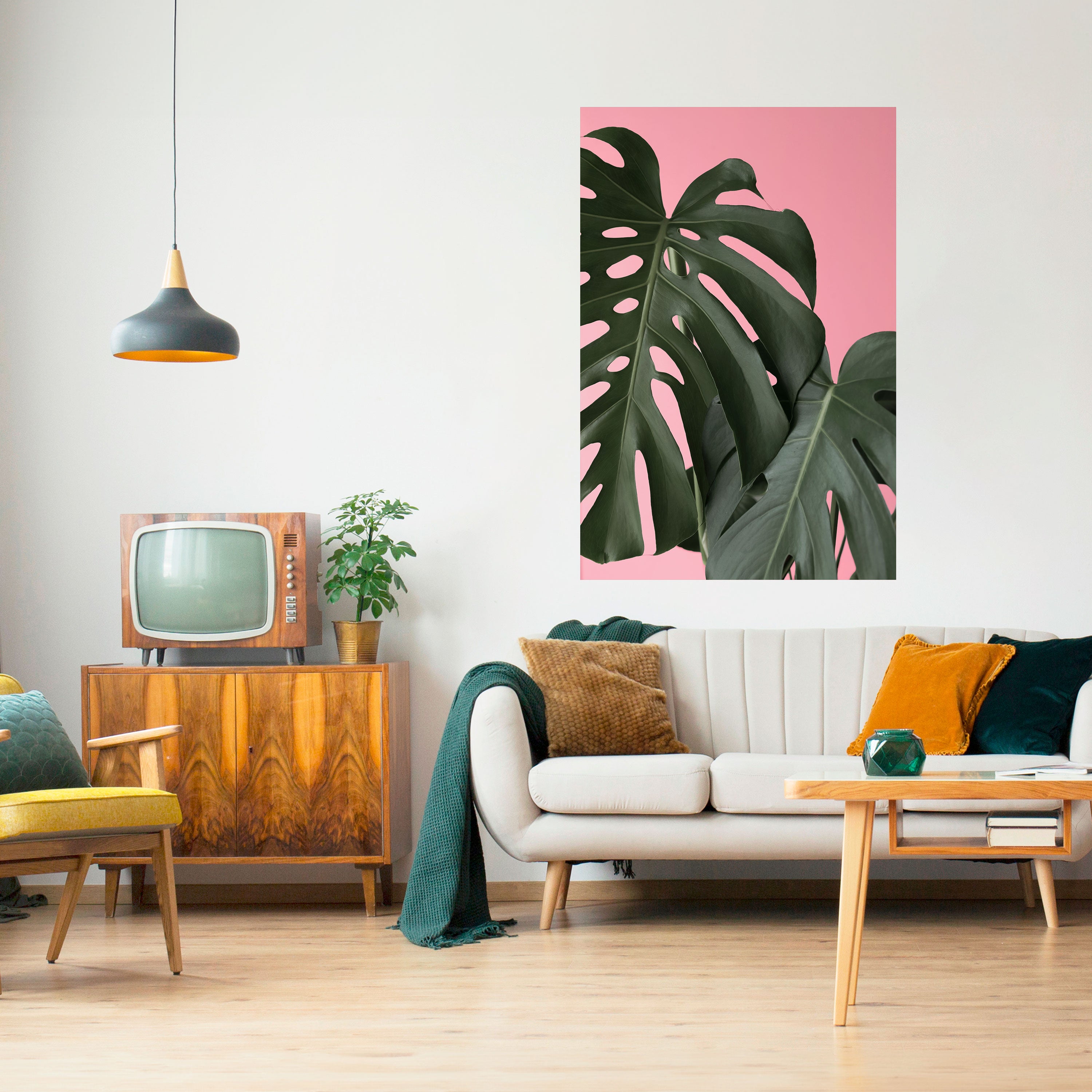 LADY MONSTERA Naklejka/Plakat pionowy