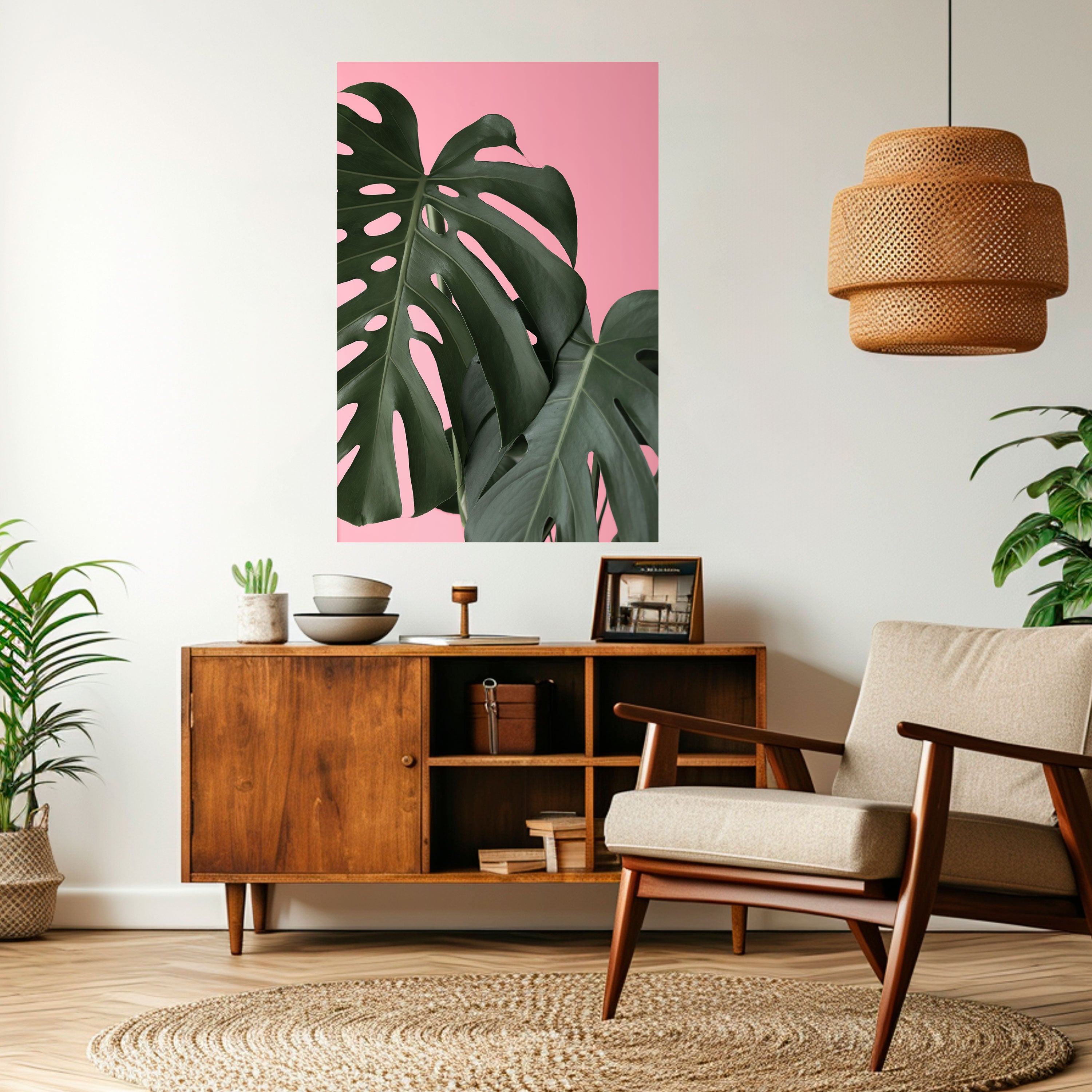 LADY MONSTERA Naklejka/Plakat pionowy