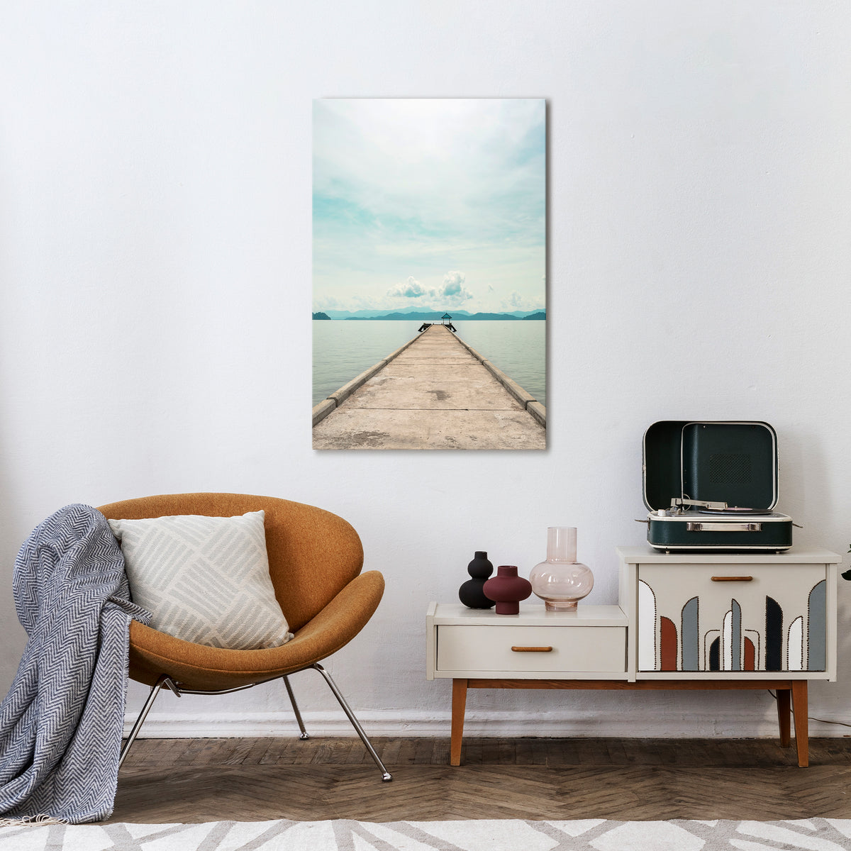 AQUA HORIZON Pionowy obraz na płótnie