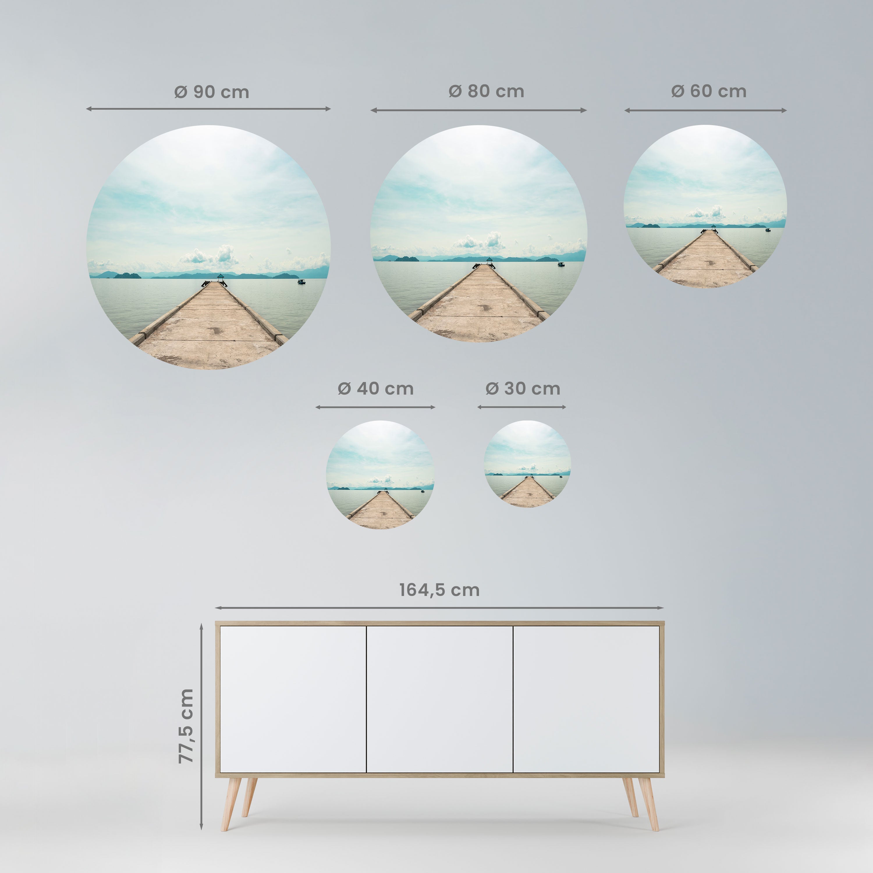 AQUA HORIZON Naklejka okrągła