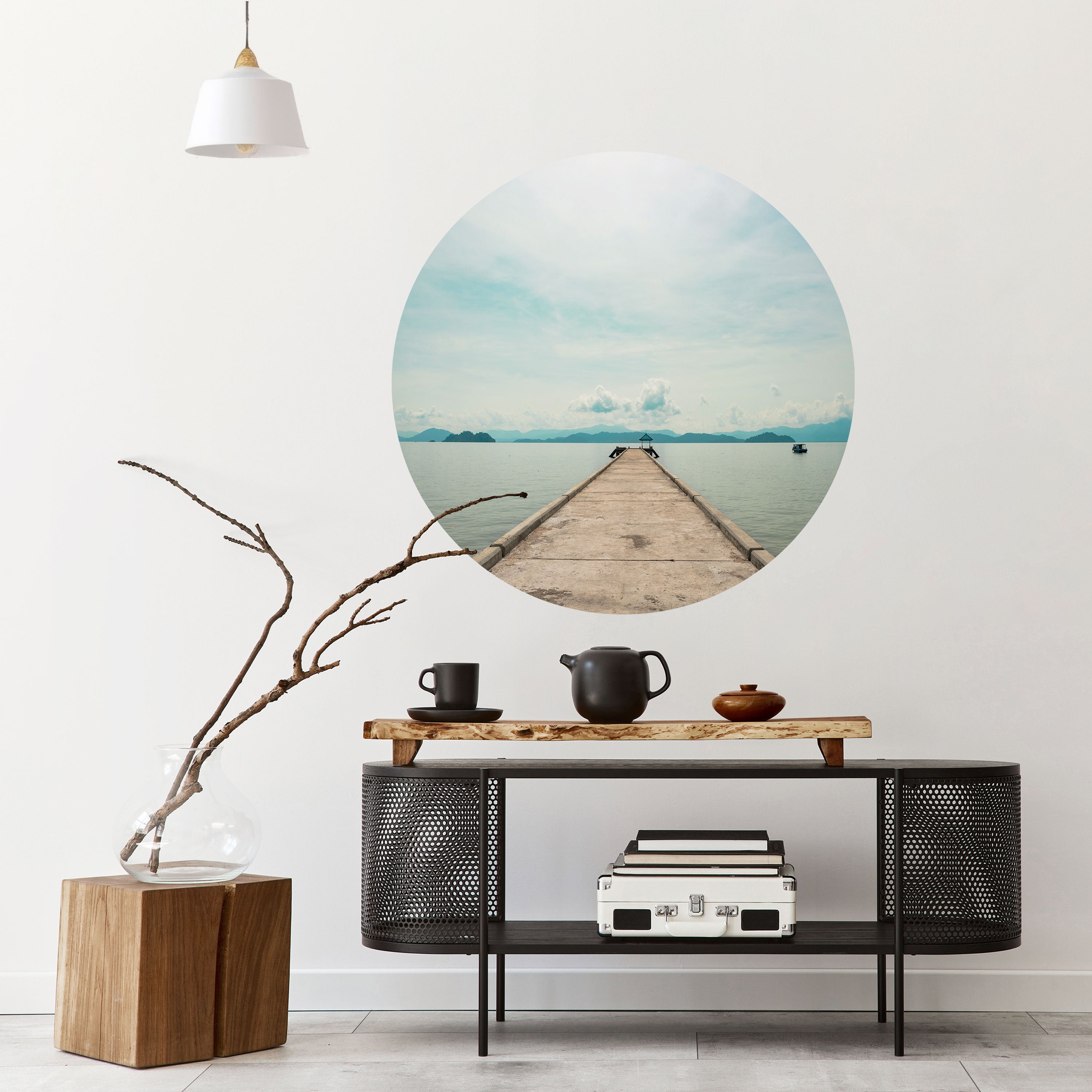 AQUA HORIZON Naklejka okrągła