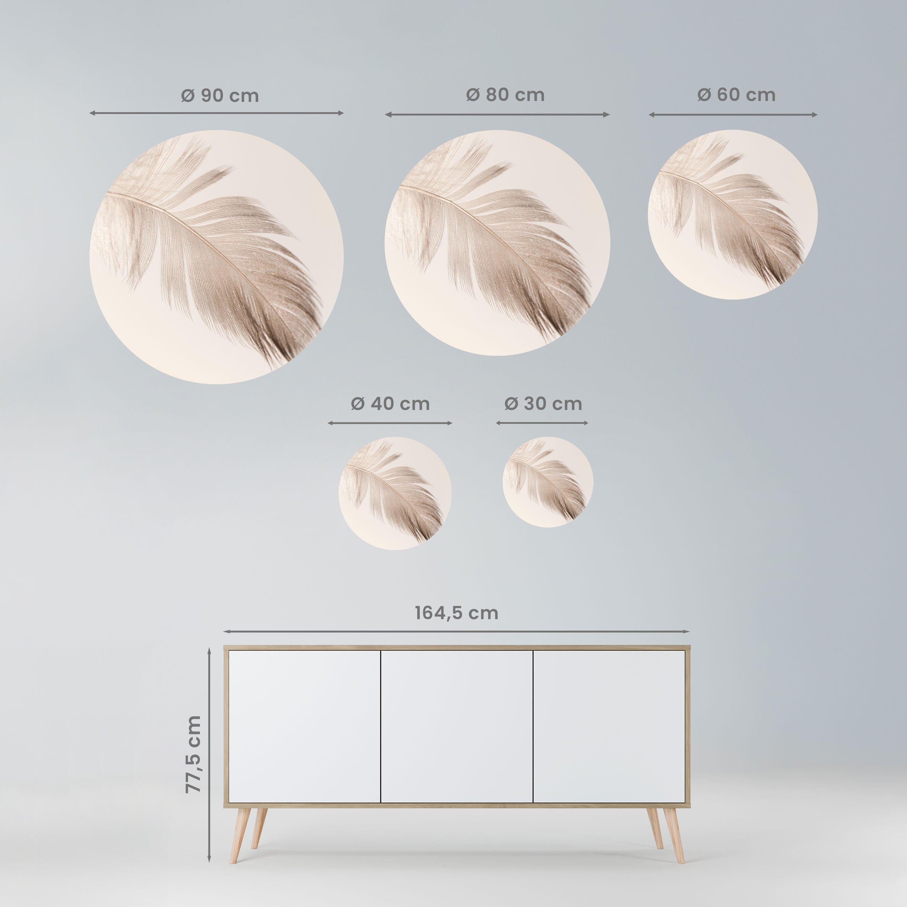 GRACEFULNESS PRECISION Naklejka okrągła