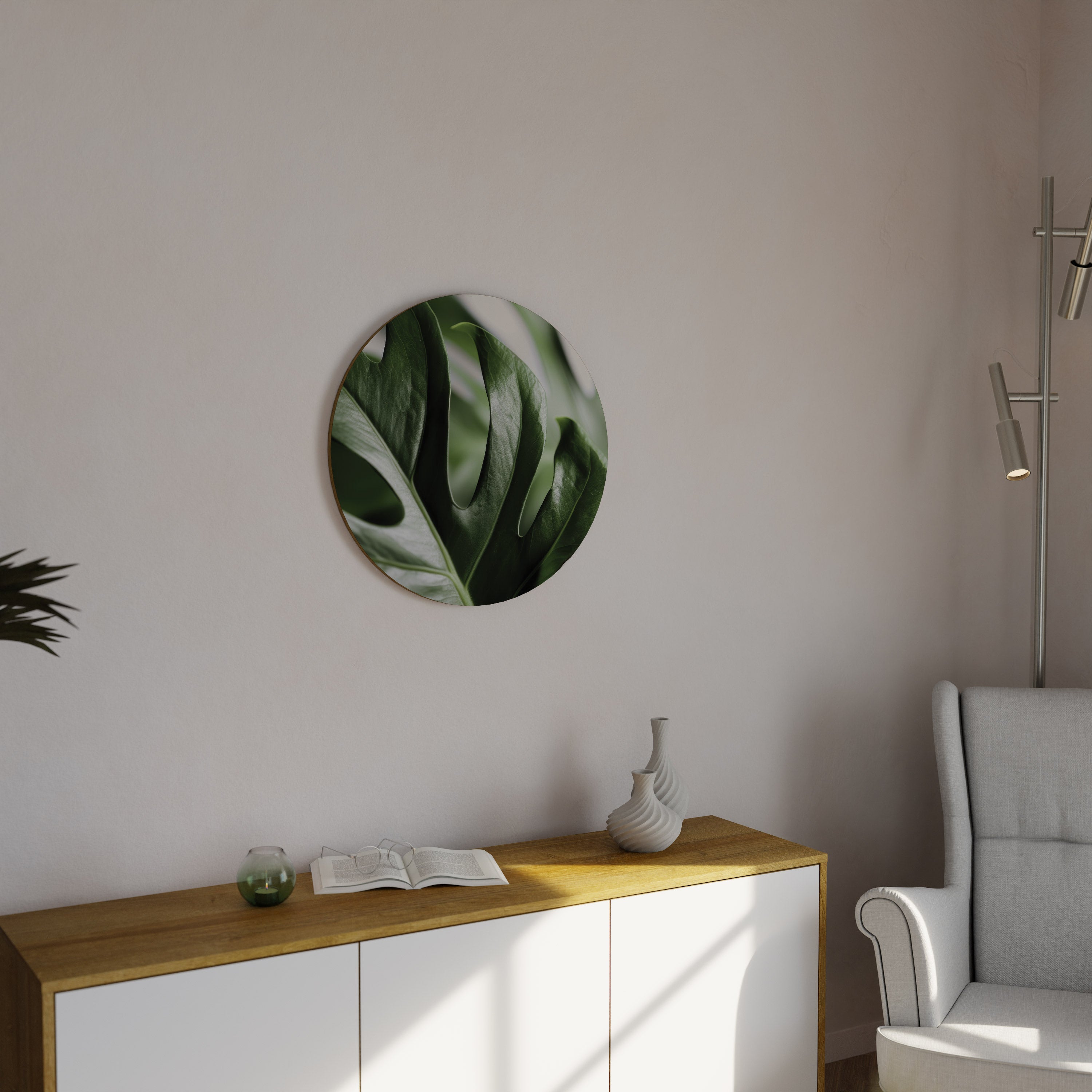 SHARP MONSTERA Obraz okrągły