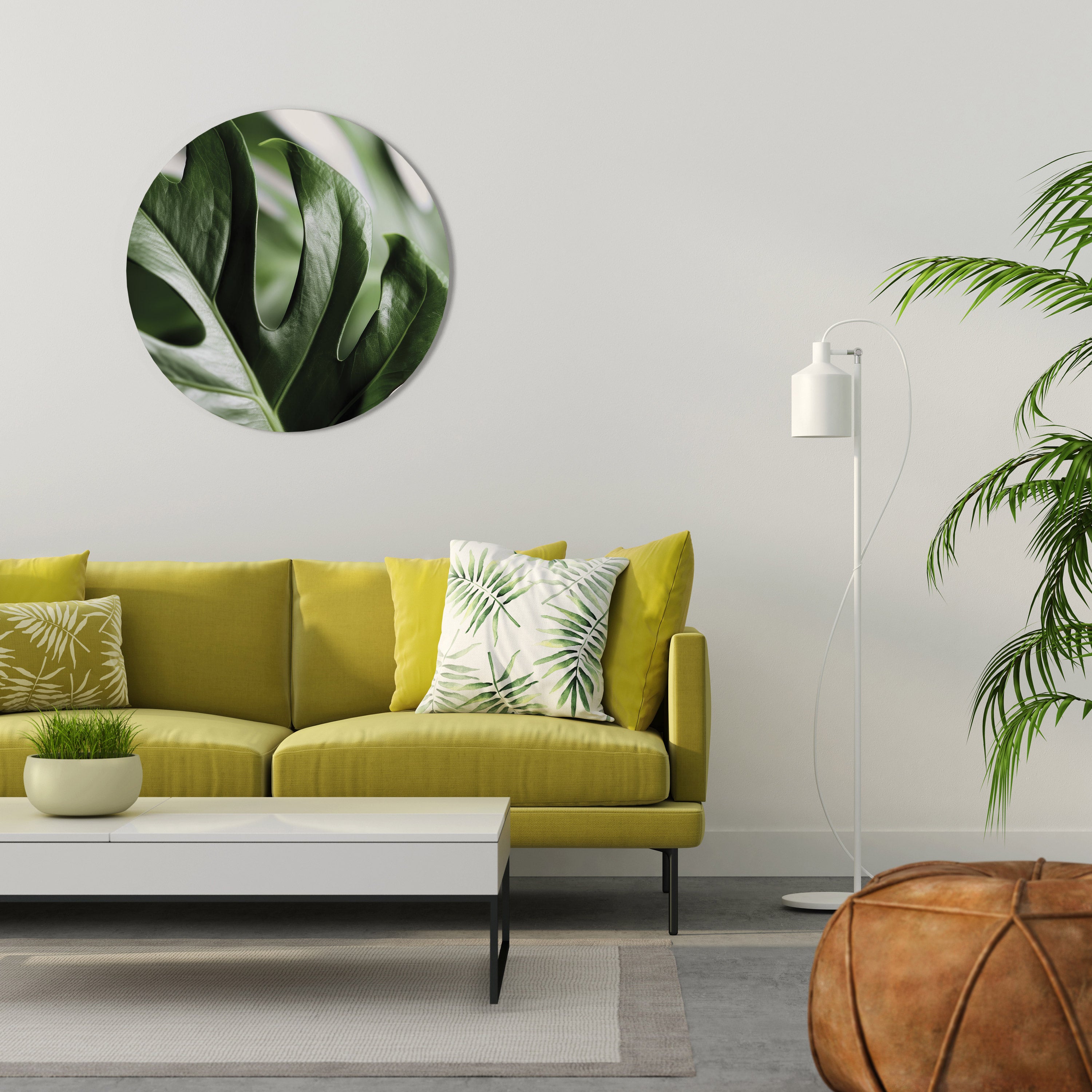 SHARP MONSTERA Obraz okrągły