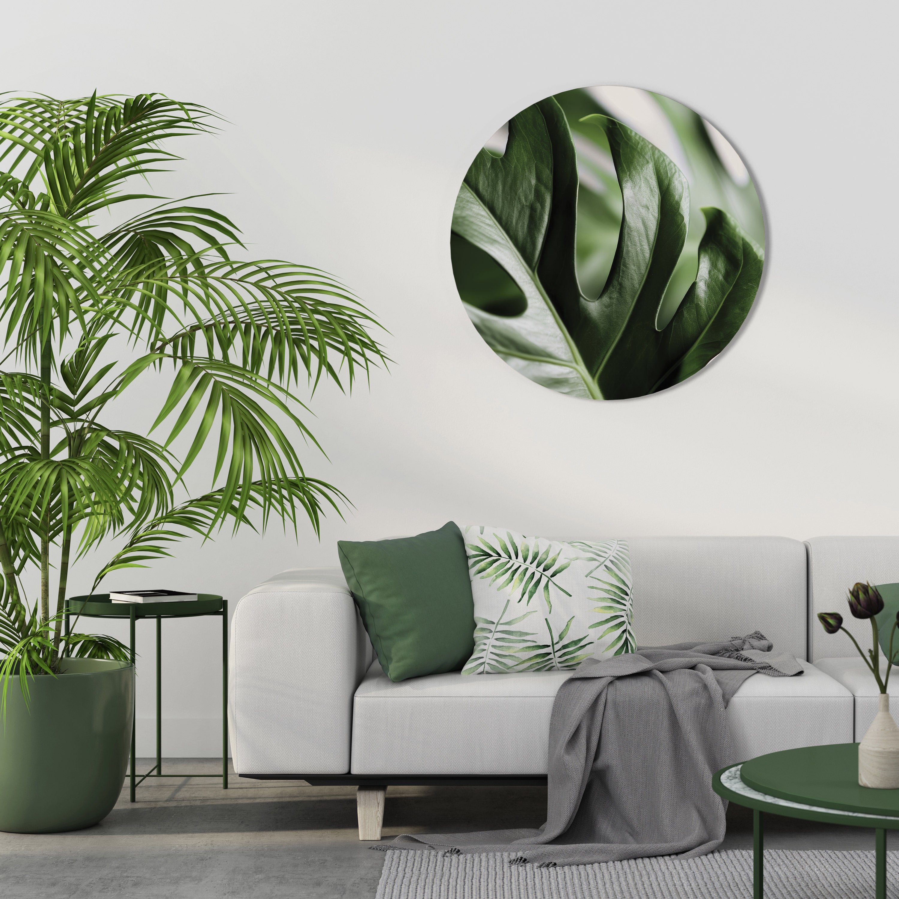 SHARP MONSTERA Obraz okrągły