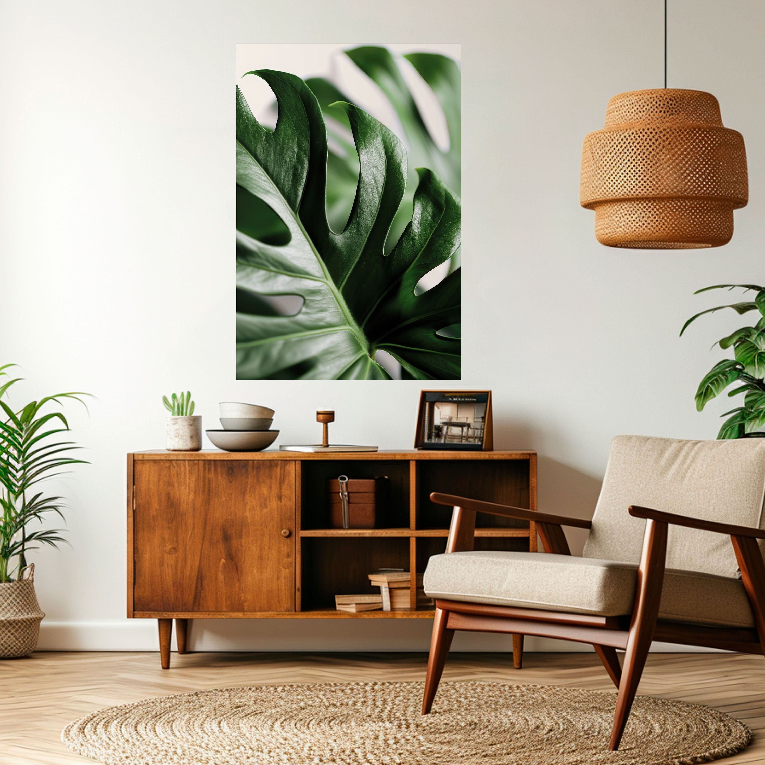 SHARP MONSTERA Naklejka/Plakat pionowy