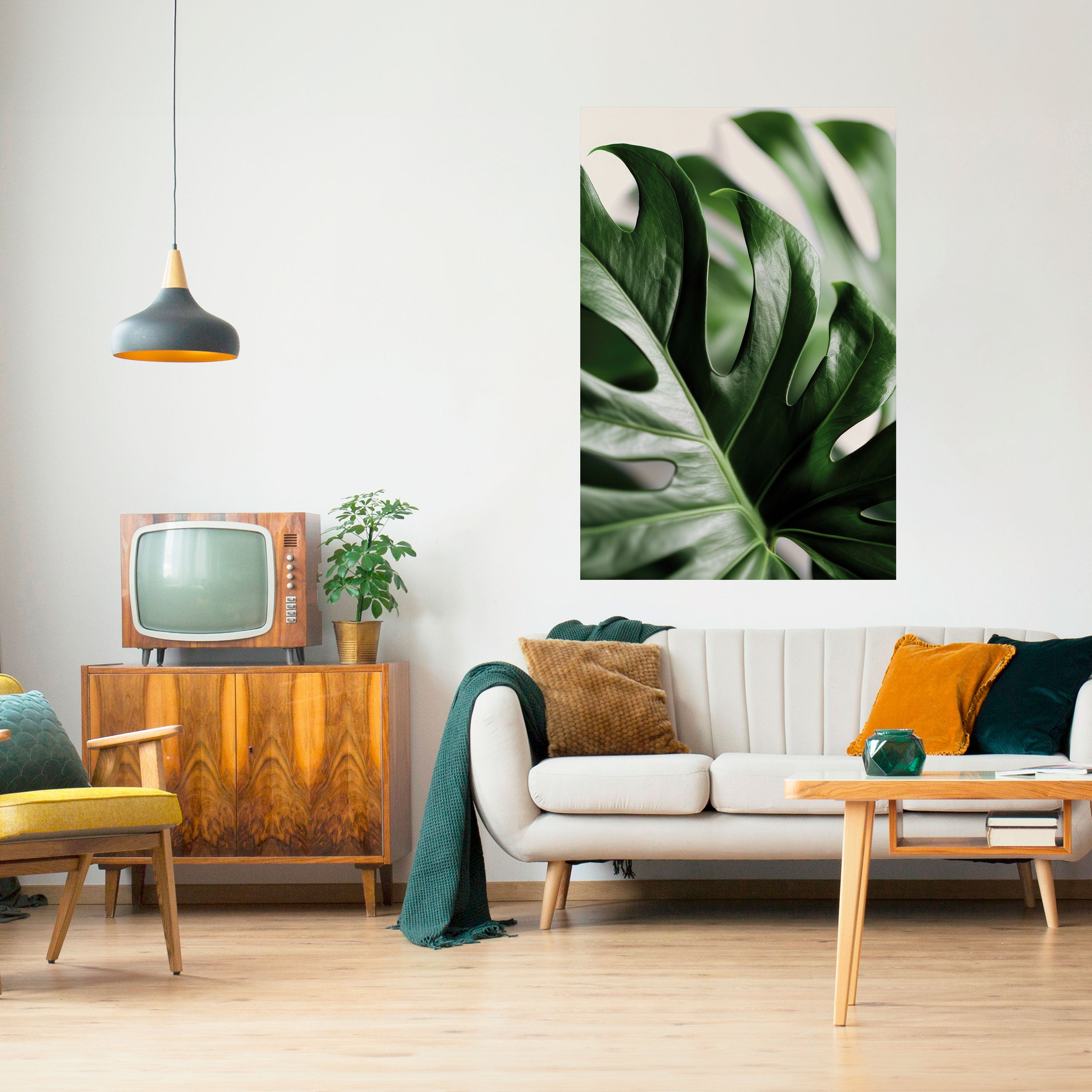 SHARP MONSTERA Naklejka/Plakat pionowy
