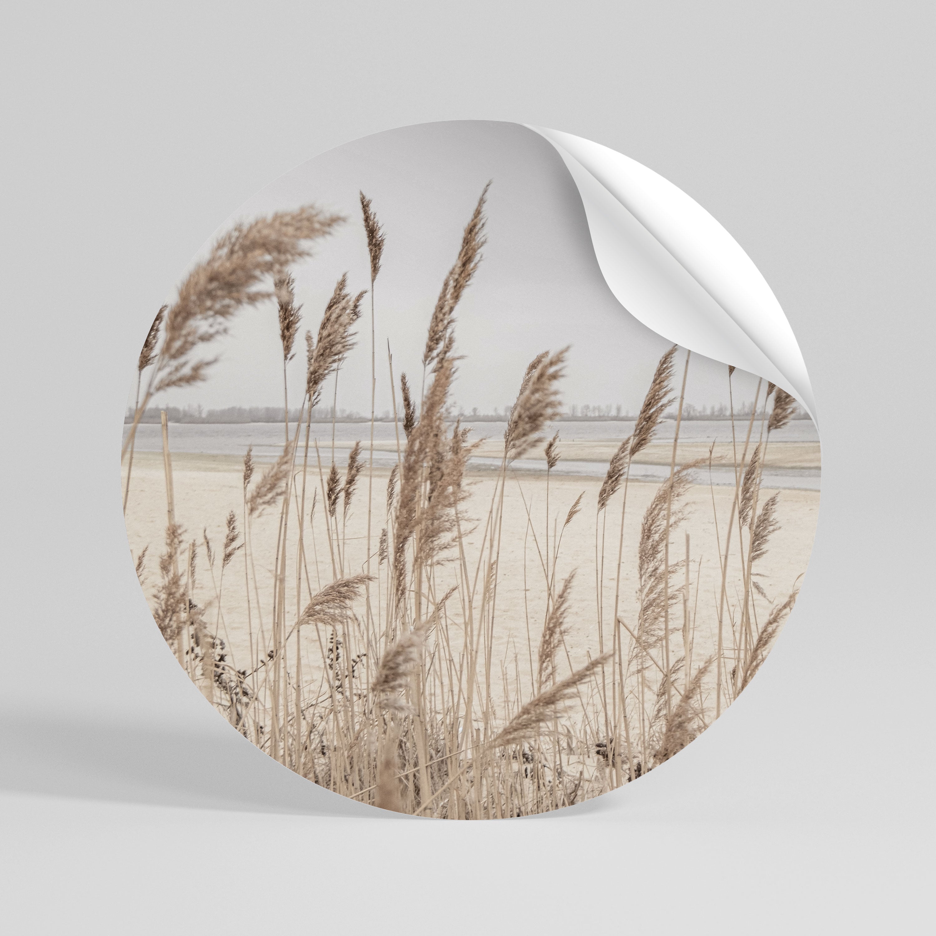 BREEZY STRAW HARMONY Naklejka - okrągła