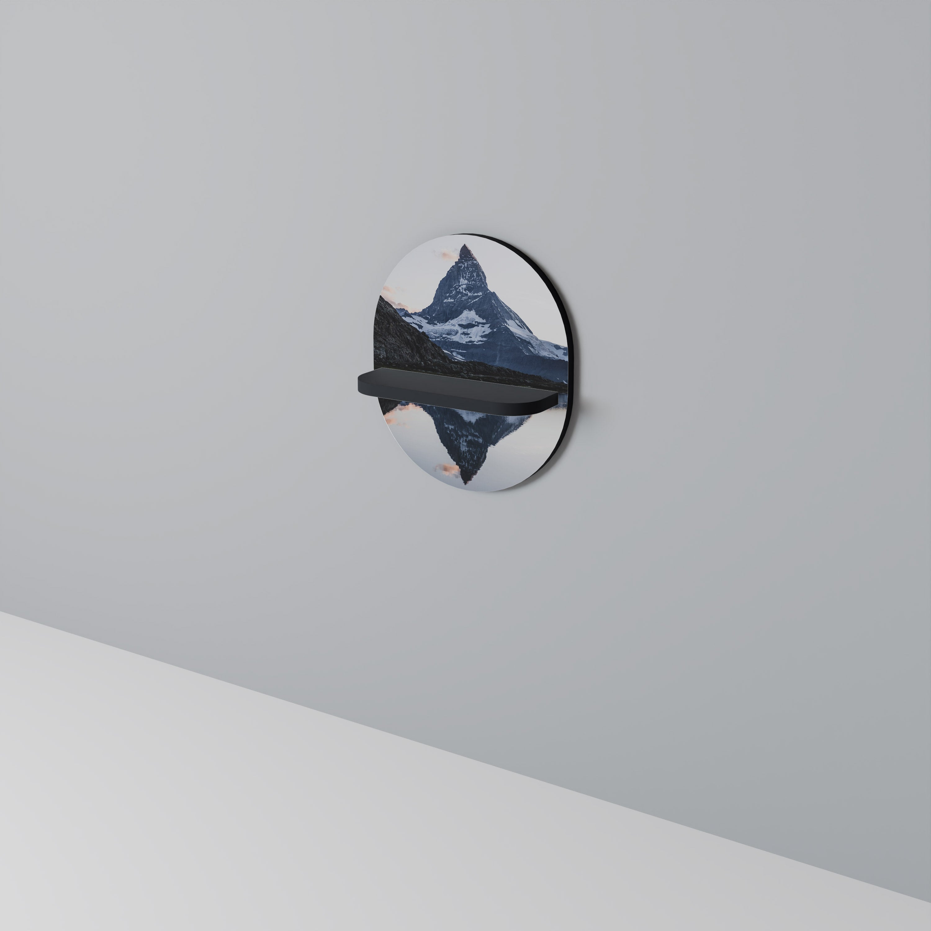 MEMORY OF MATTERHORN Półka owalna Czarna