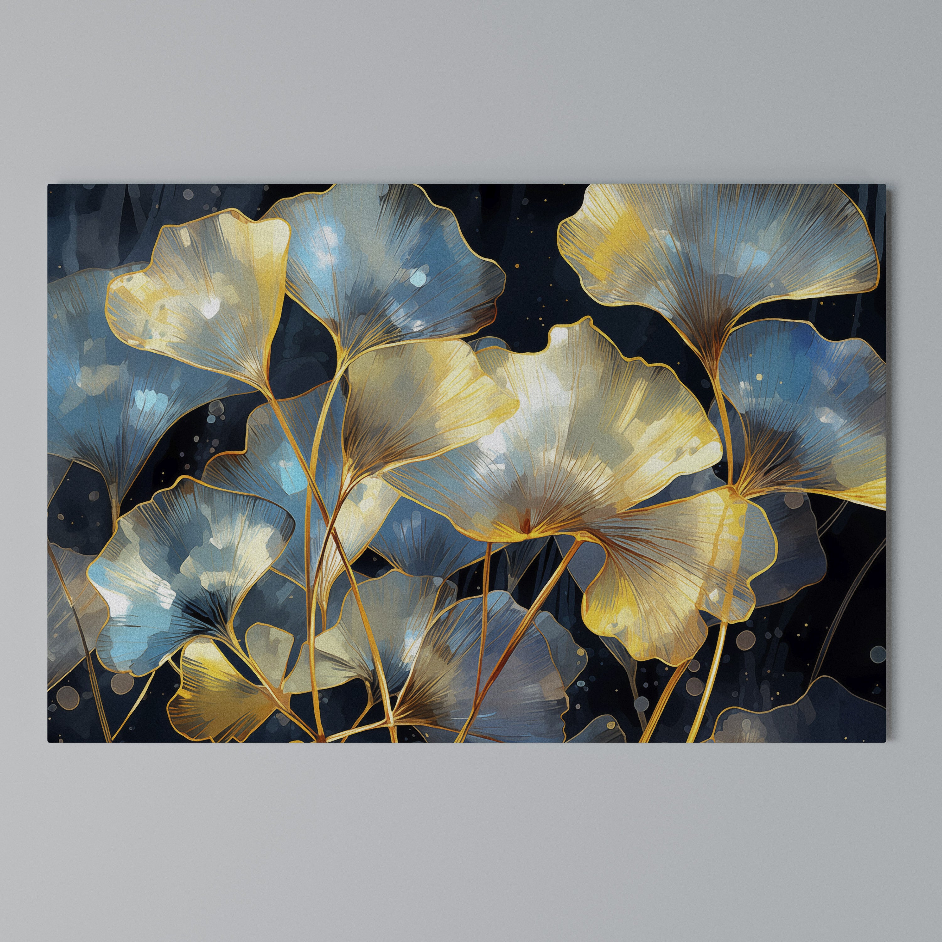 GLIMMERING GINKGO DREAMS Poziomy obraz na płótnie