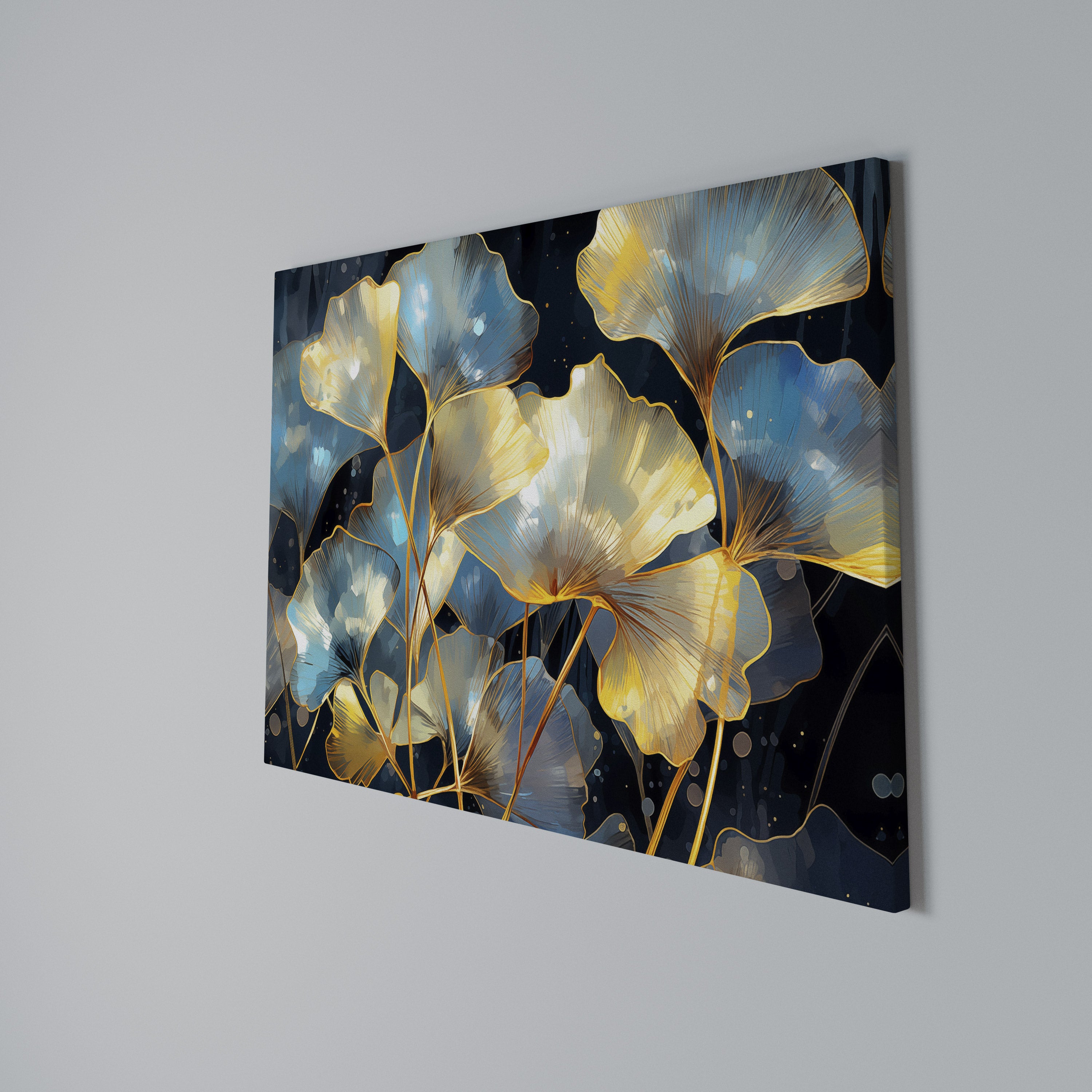 GLIMMERING GINKGO DREAMS Poziomy obraz na płótnie