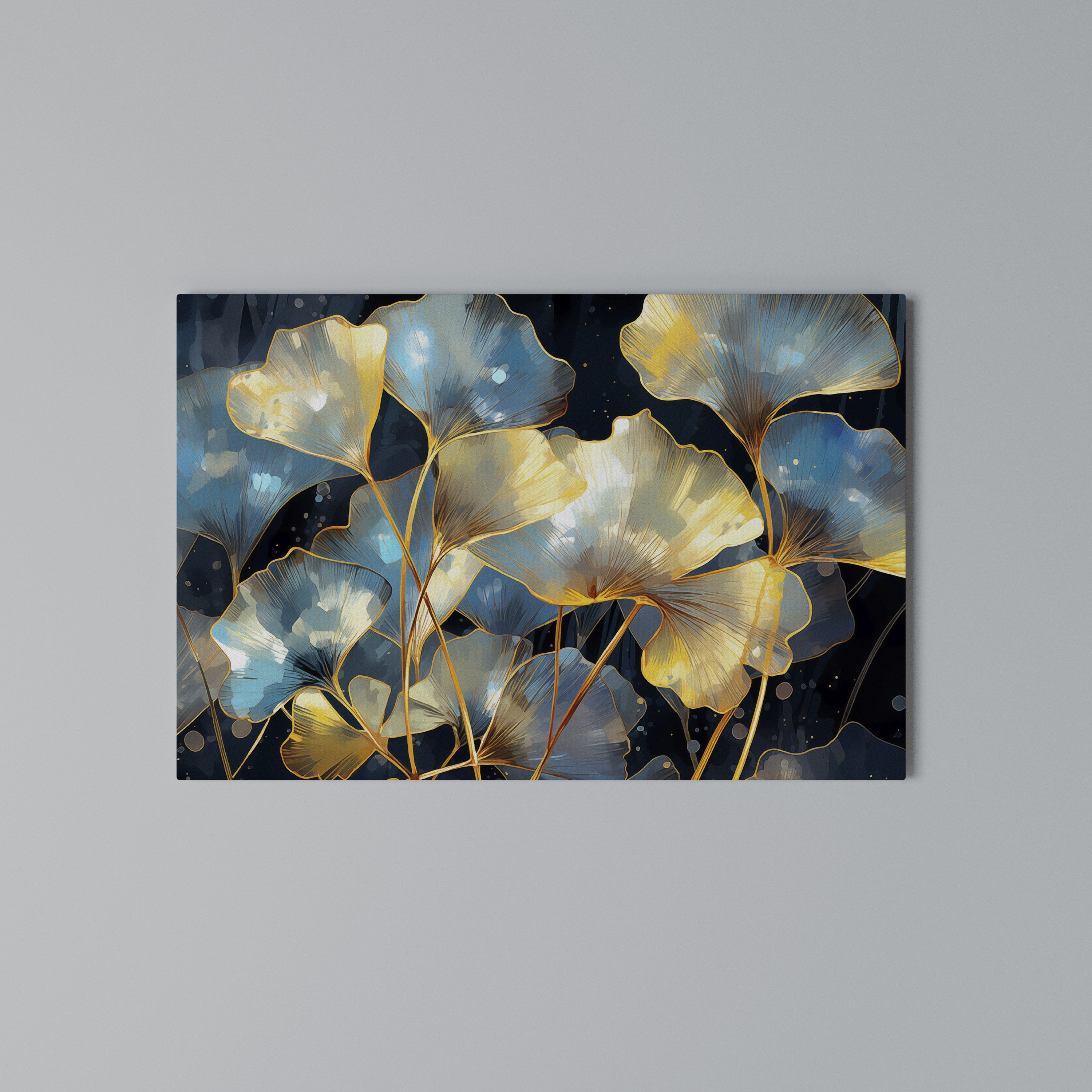 GLIMMERING GINKGO DREAMS Poziomy obraz na płótnie