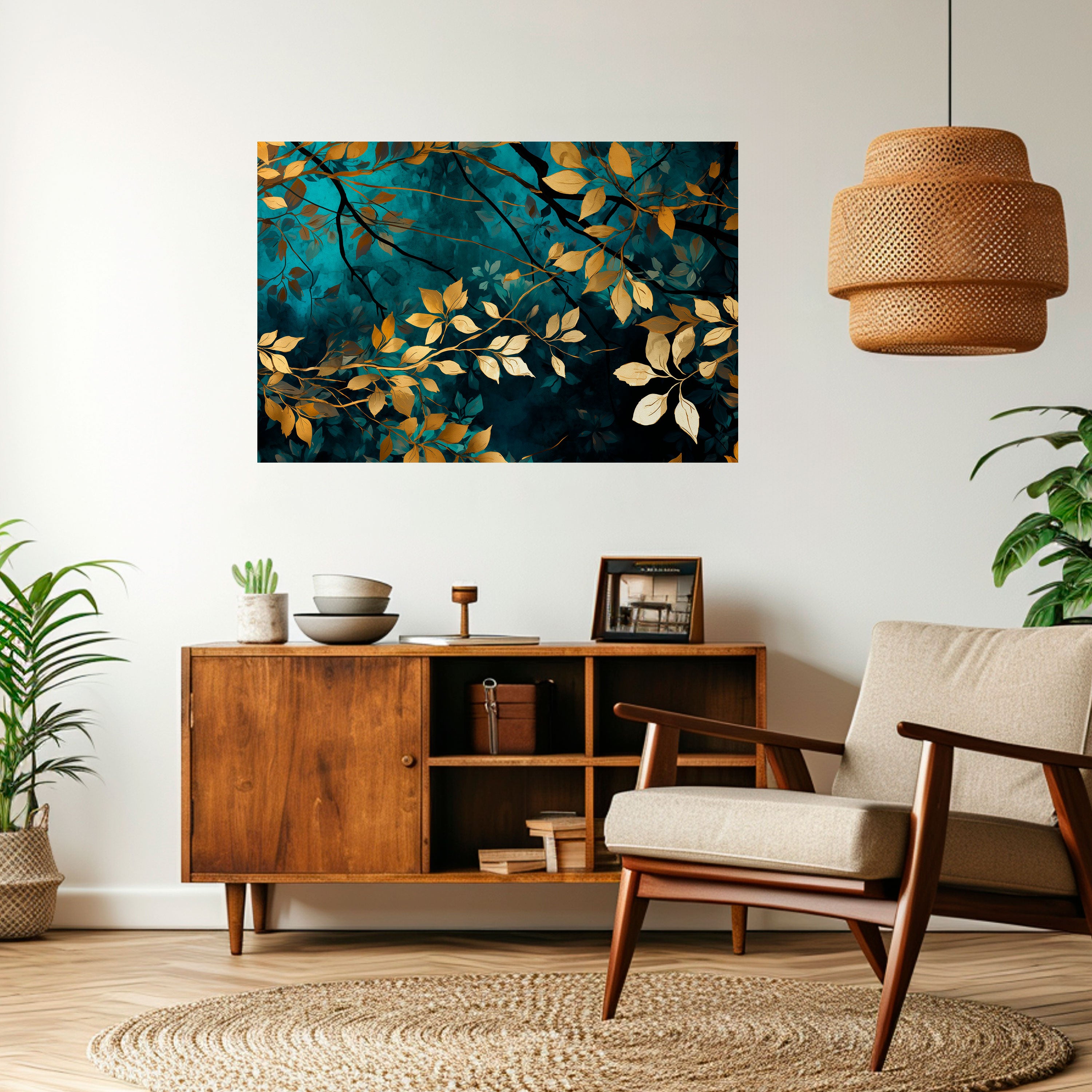 LUSH TURQUOISE Naklejka/Plakat poziomy