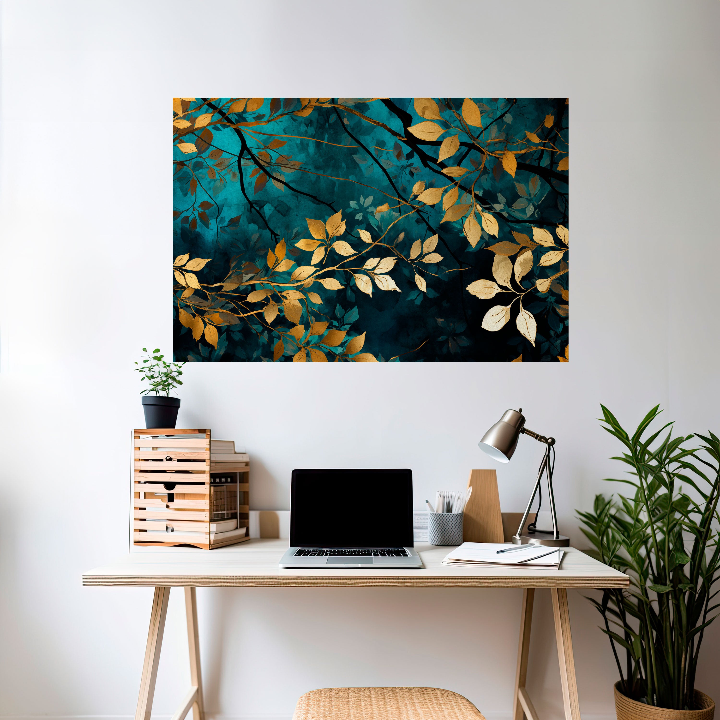 LUSH TURQUOISE Naklejka/Plakat poziomy