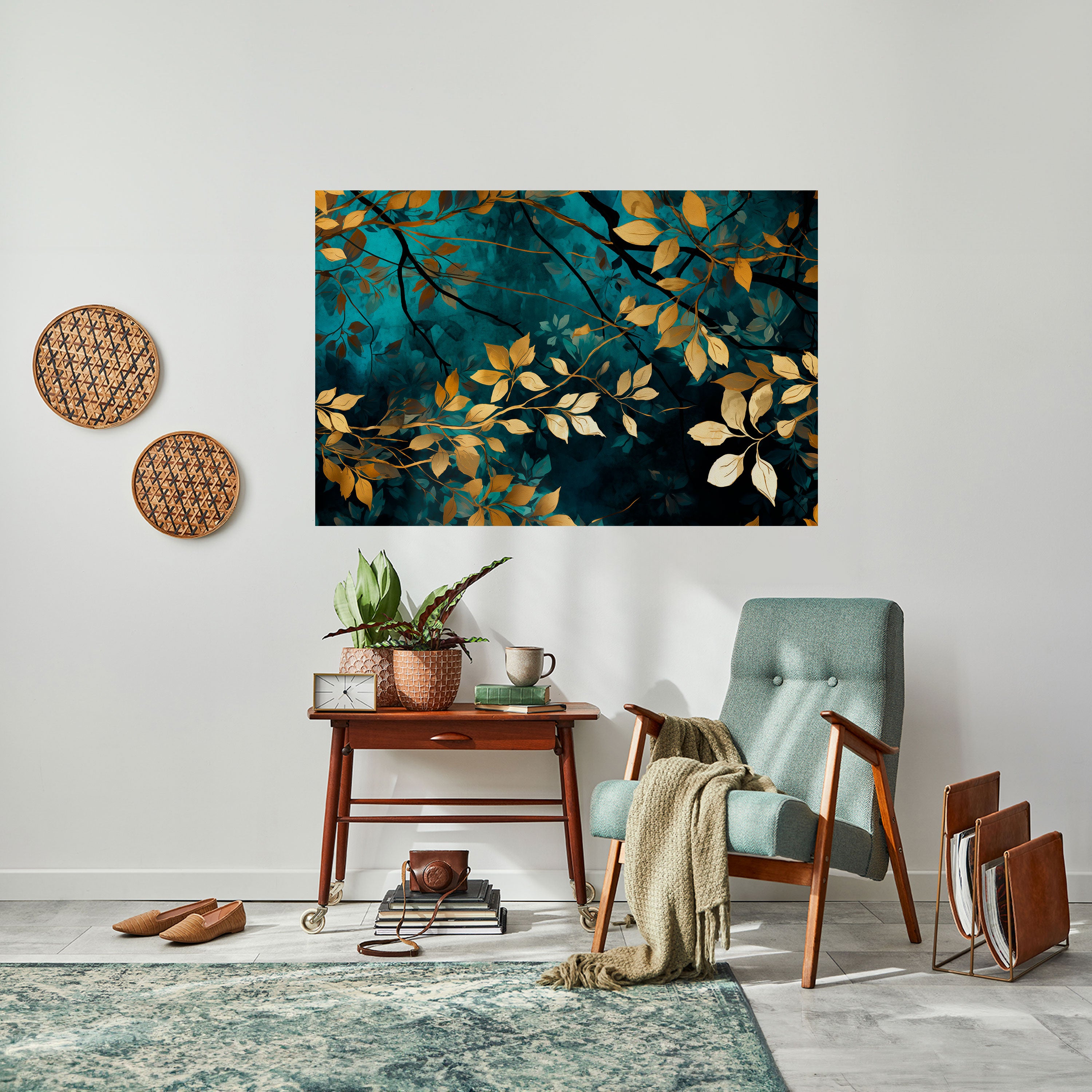 LUSH TURQUOISE Naklejka/Plakat poziomy