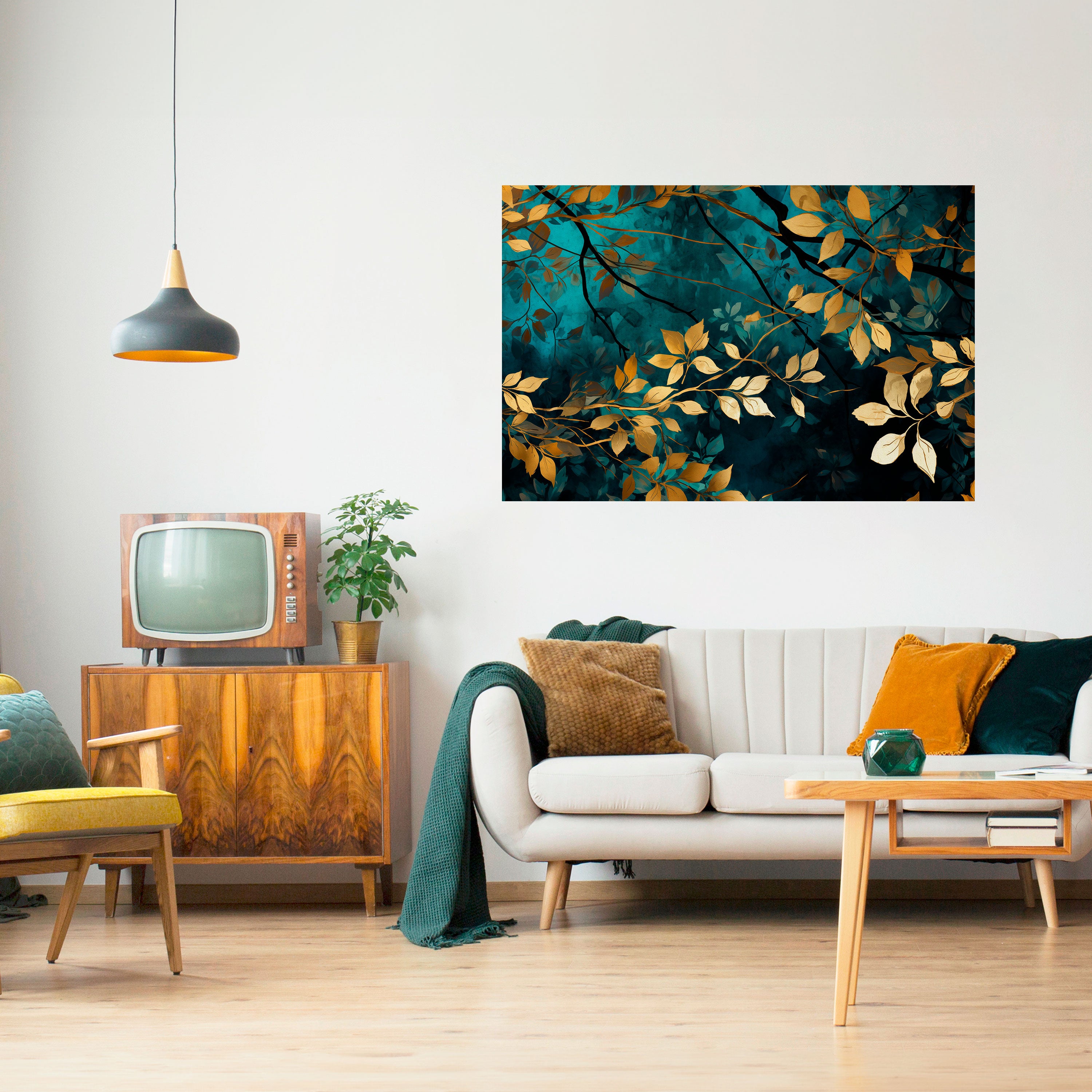 LUSH TURQUOISE Naklejka/Plakat poziomy