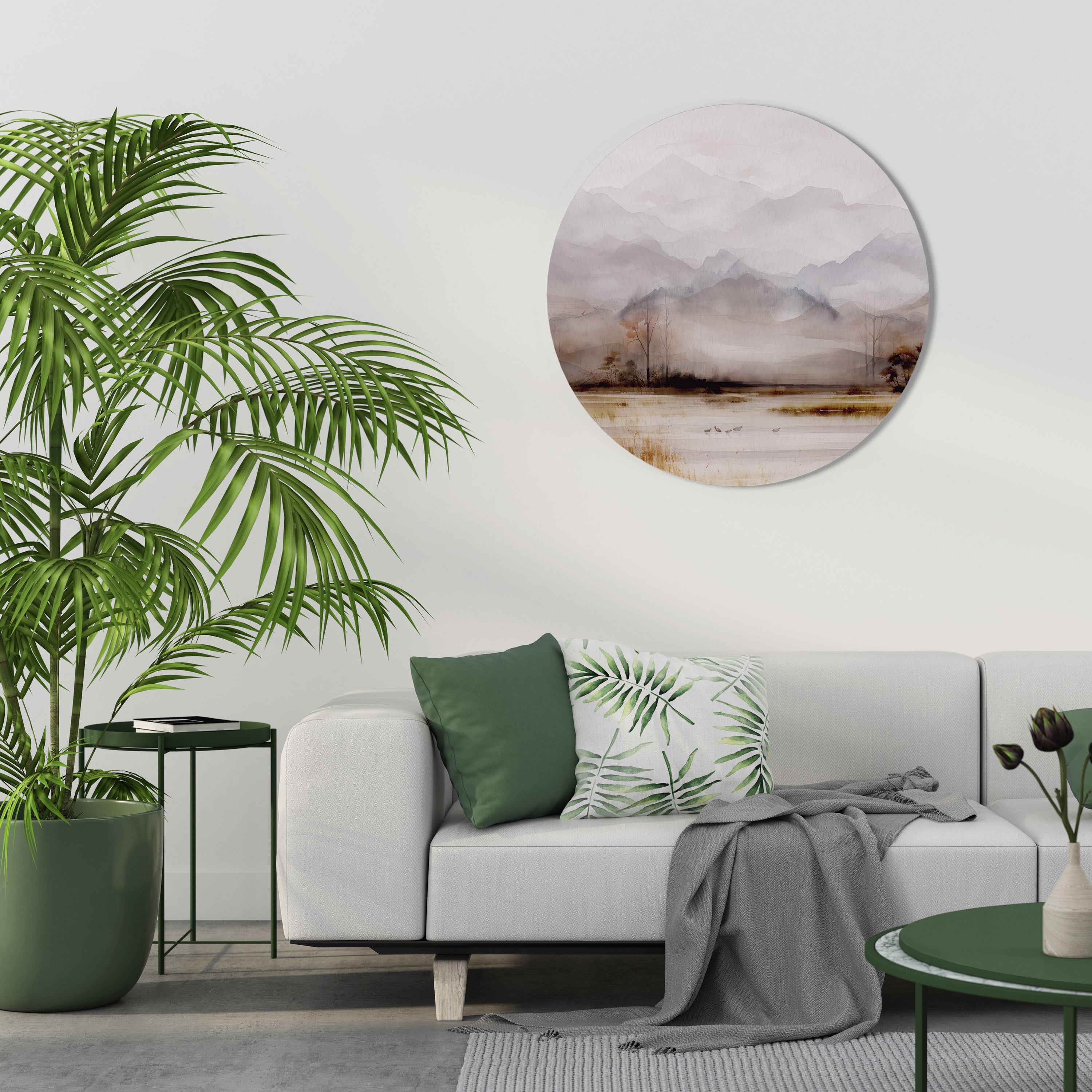 MISTY HORIZONS UNVEILED Obraz okrągły