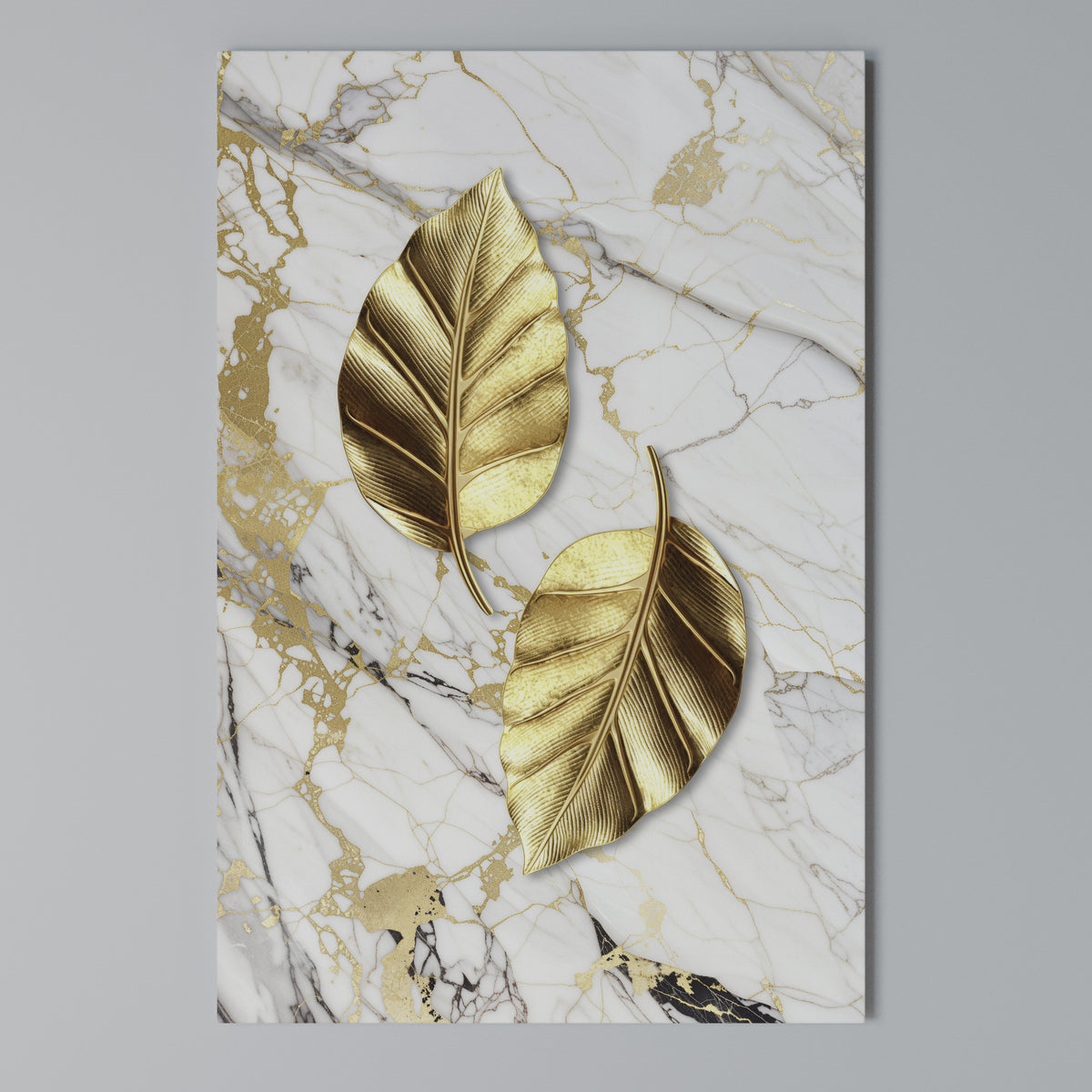 MARBLE MEETS NATURE Pionowy obraz na płótnie