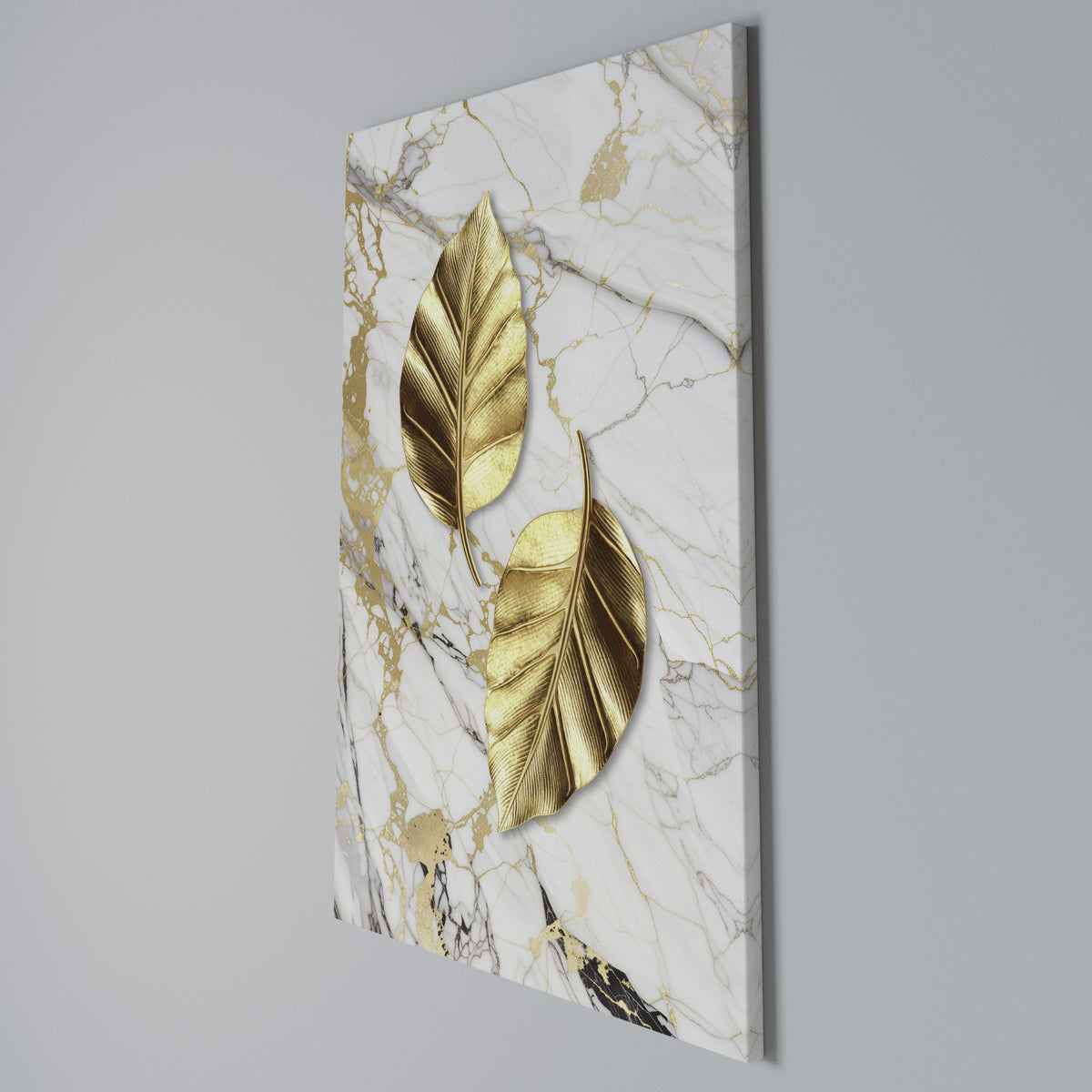 MARBLE MEETS NATURE Pionowy obraz na płótnie