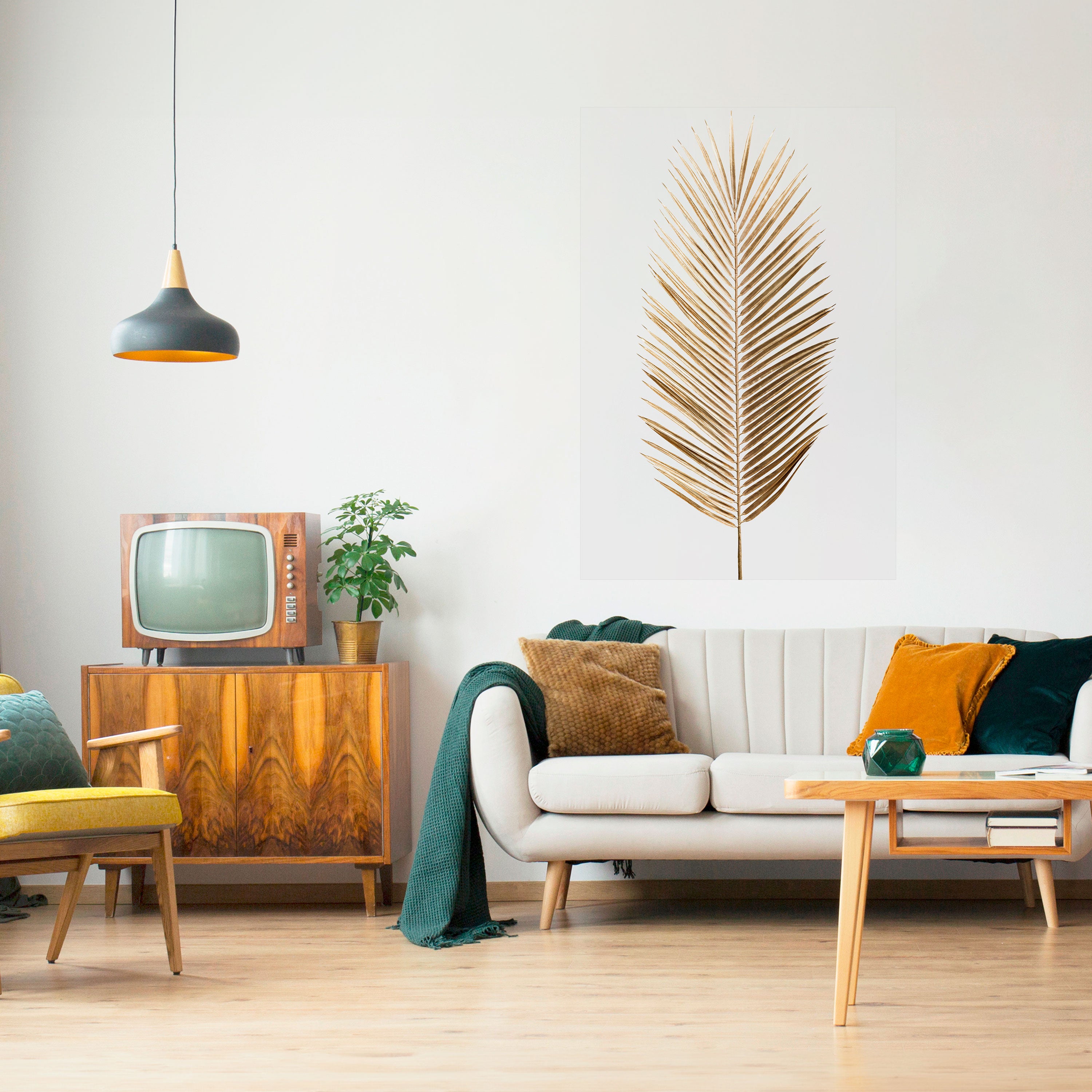 GOLDEN PALM ELEGANCE Naklejka/Plakat pionowy