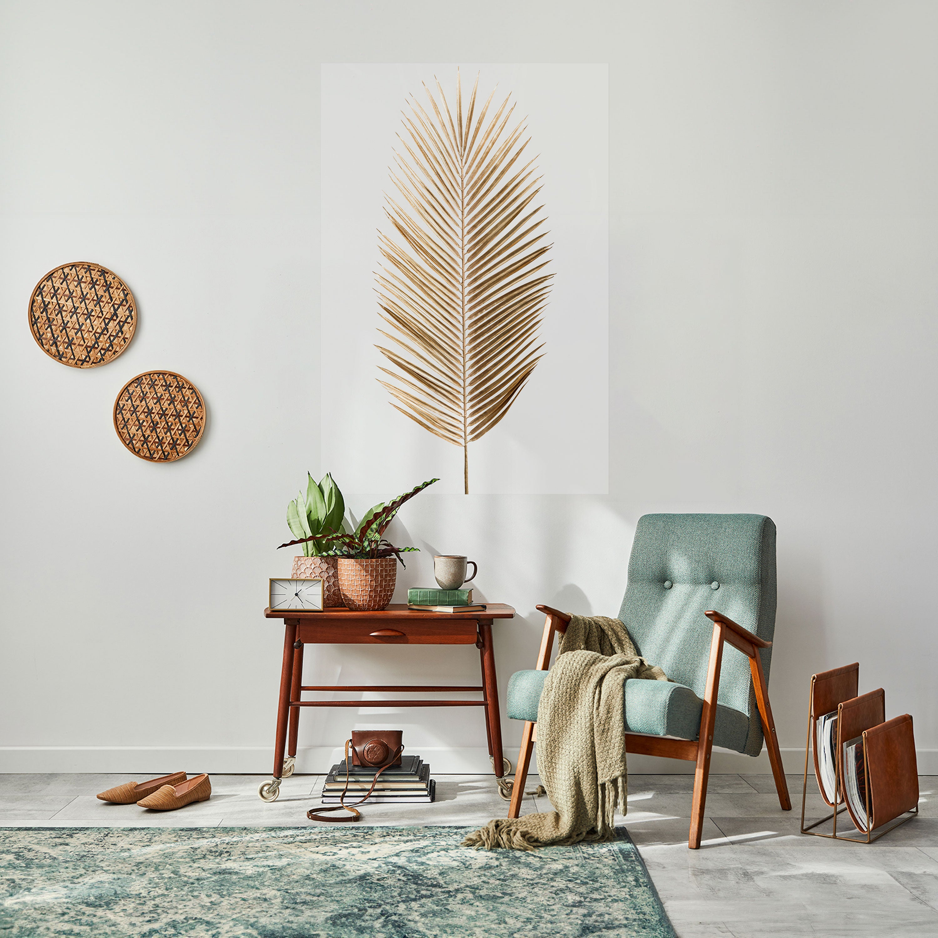 GOLDEN PALM ELEGANCE Naklejka/Plakat pionowy