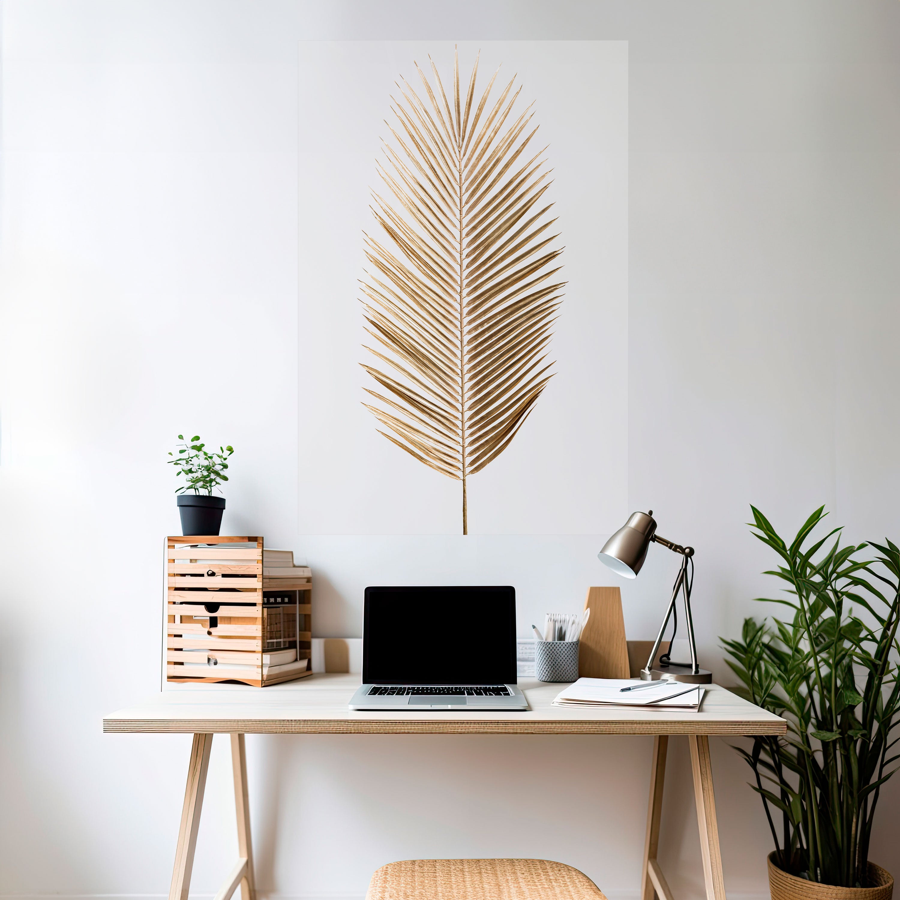 GOLDEN PALM ELEGANCE Naklejka/Plakat pionowy